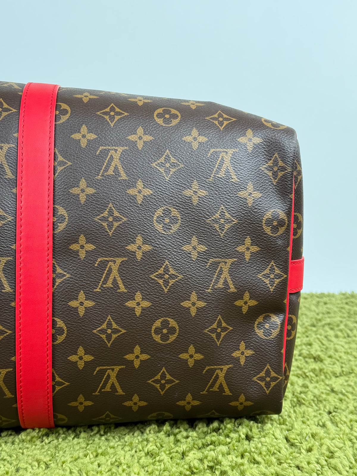 Keepall Bandoulière 45 Louis Vuitton Marrone Rosso