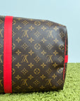 Keepall Bandoulière 45 Louis Vuitton Marrone Rosso