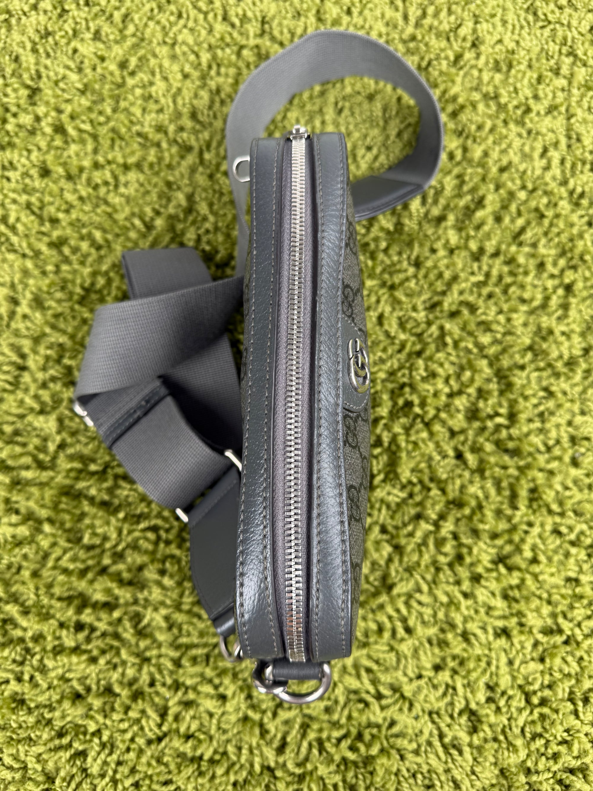 Borsa a tracolla Ophidia Gucci Monogram Verde