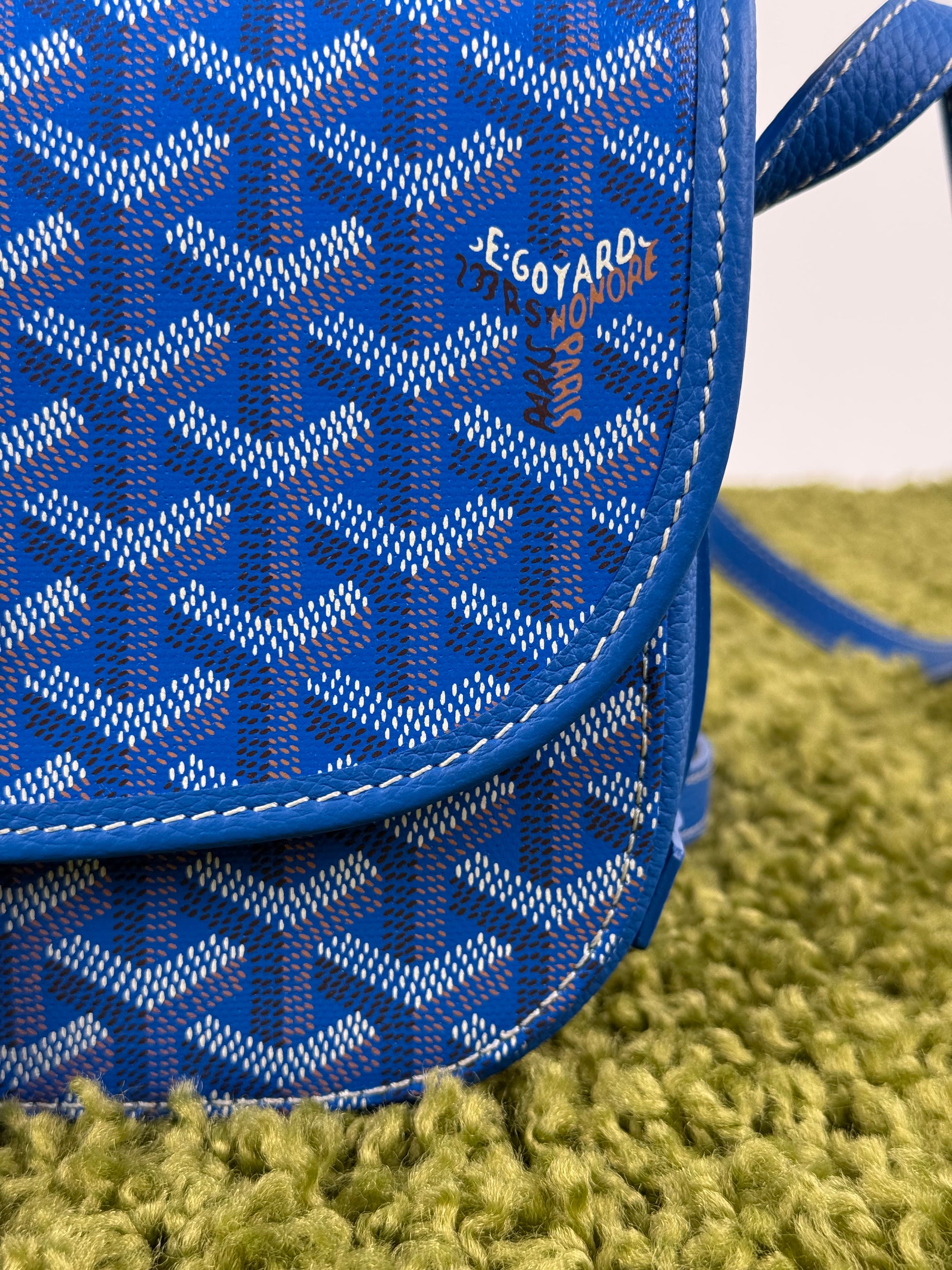 Borsa a tracolla belvedere goyard blu