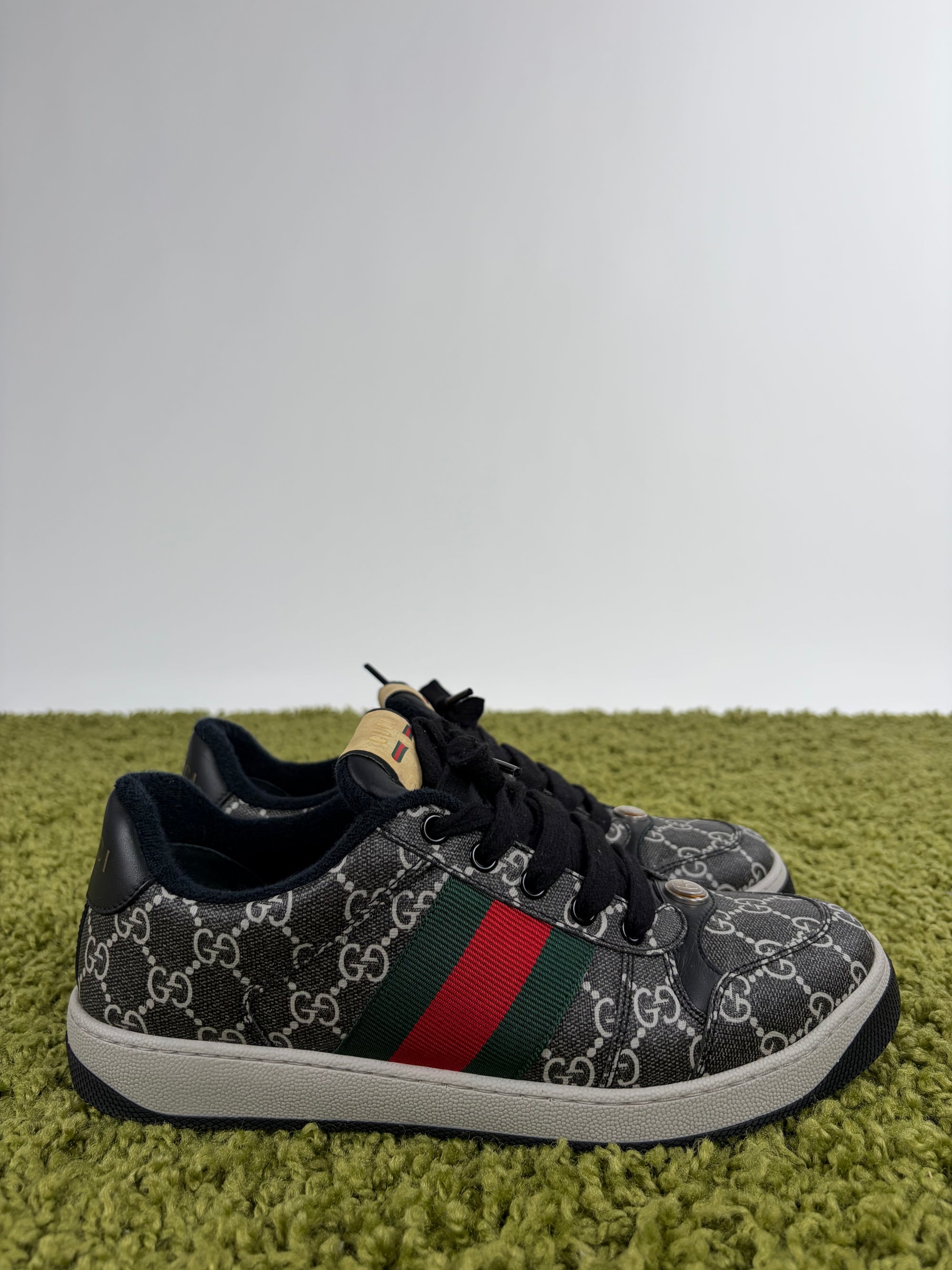 Gucci Ace Size 6.5=40.5 calza 41 nere verdi e rosse