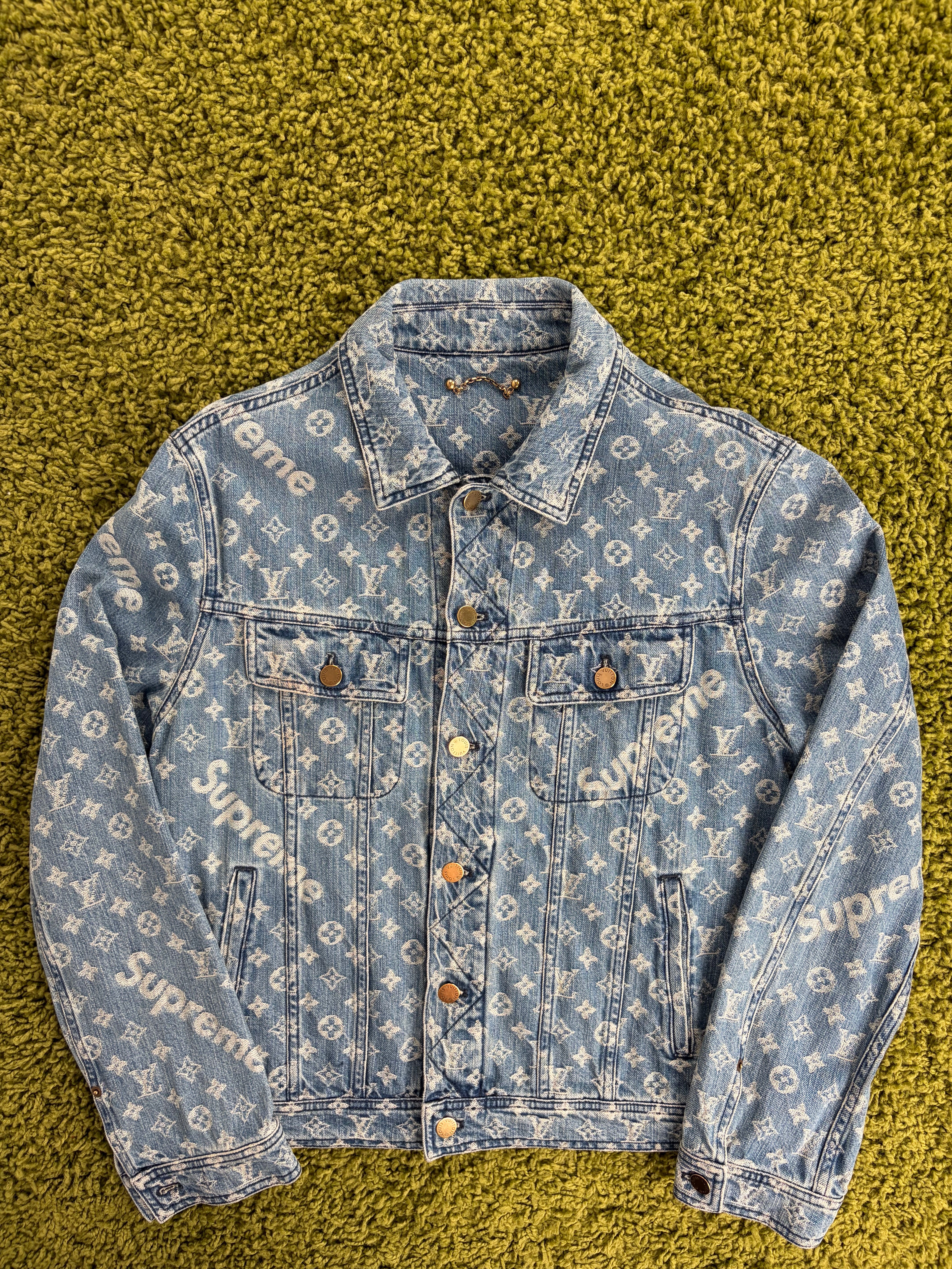 Completo Louis Vuitton X Supreme Size 50/34 blu e bianco – Second