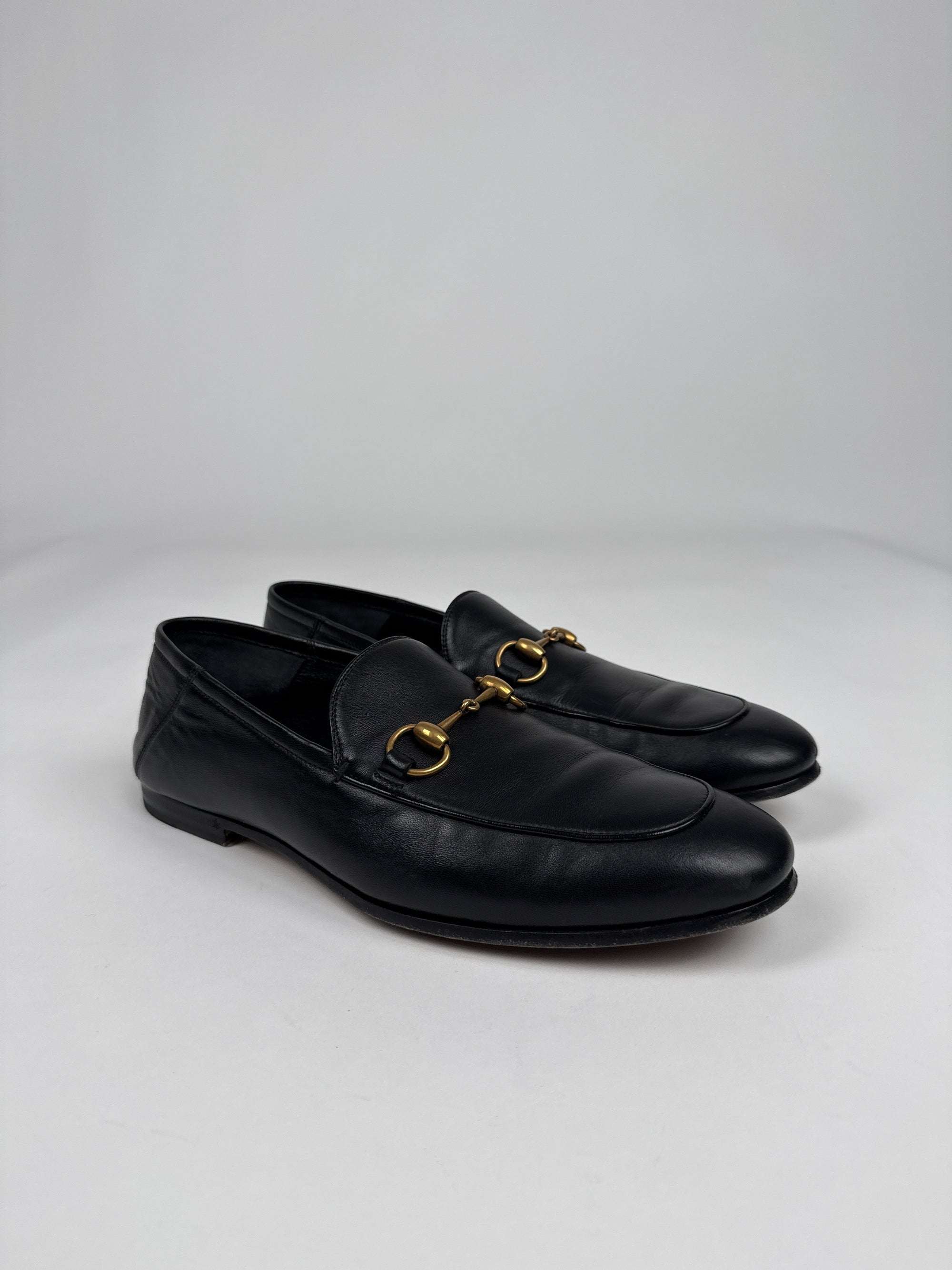 Mocassini Gucci con morsetto in pelle nera