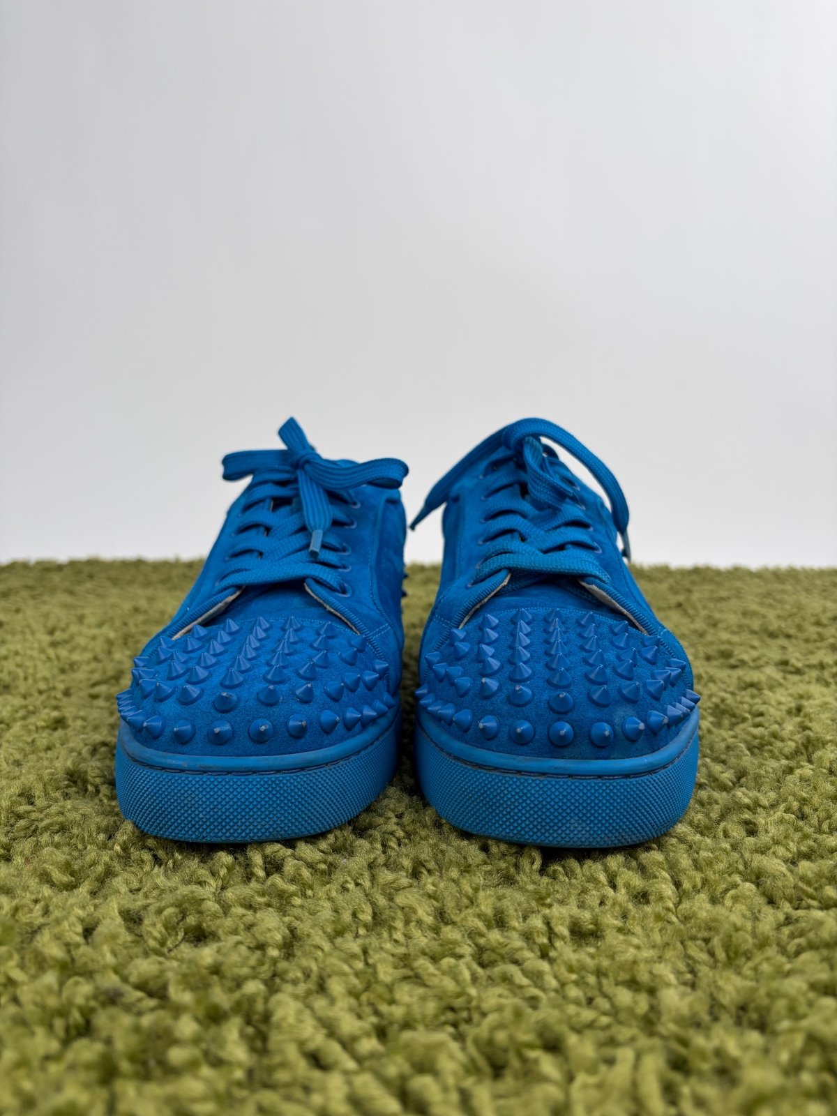 Christian Louboutin Spikes Low Blu 43 - Second Hand Di Fiore