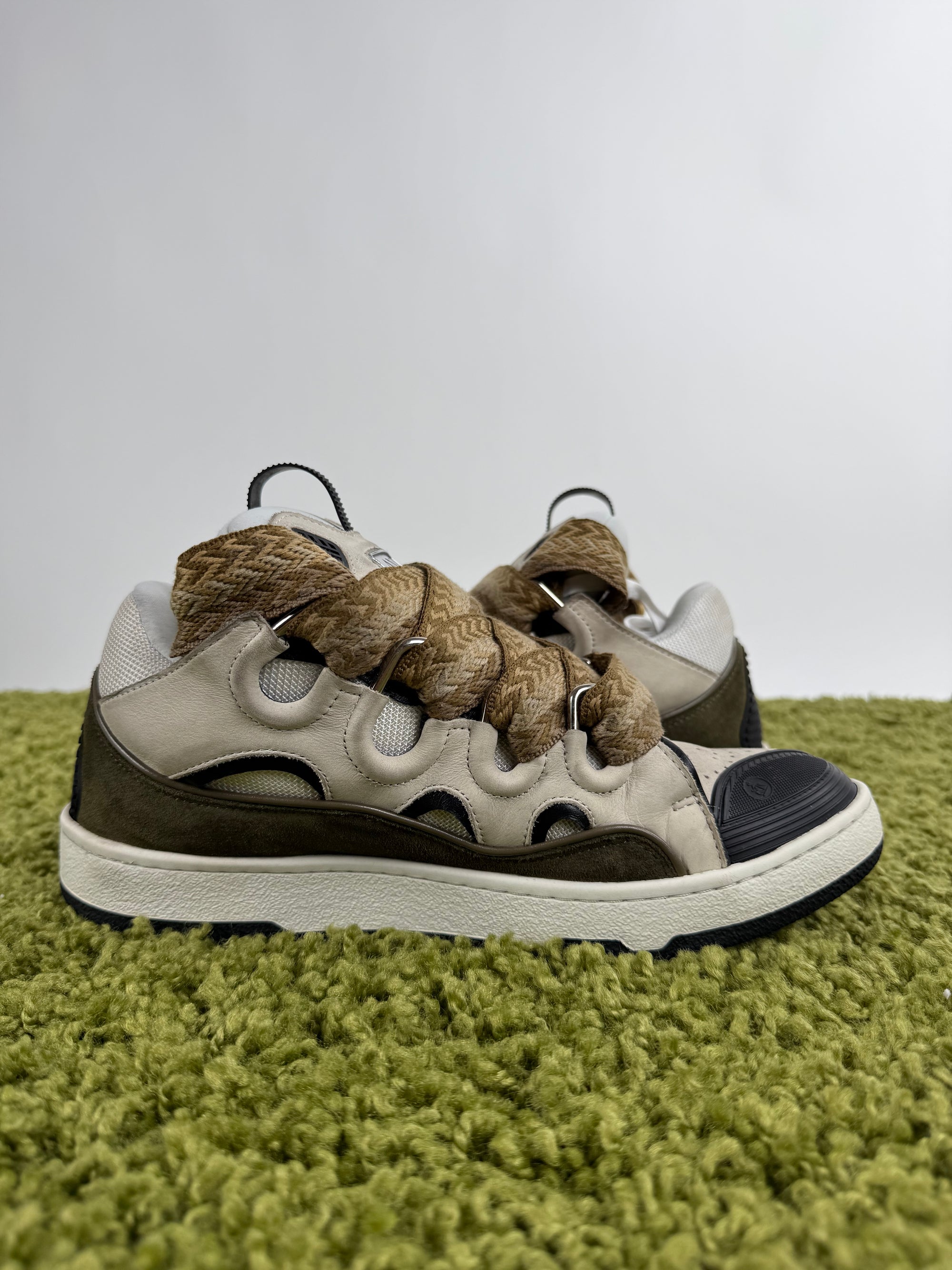 Lanvin Curb bianca marrone 43