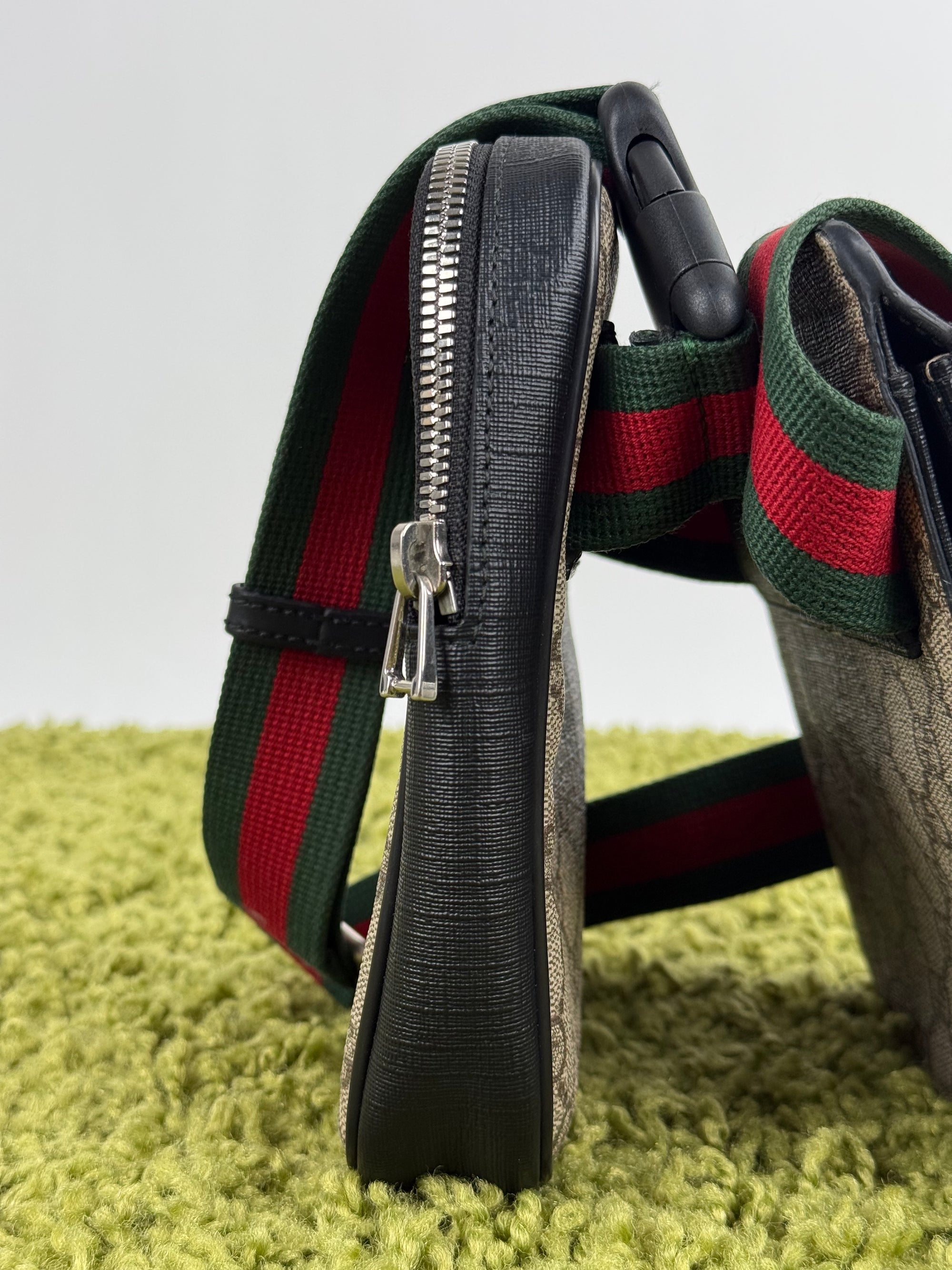 Gucci Double Belt Bag Beige