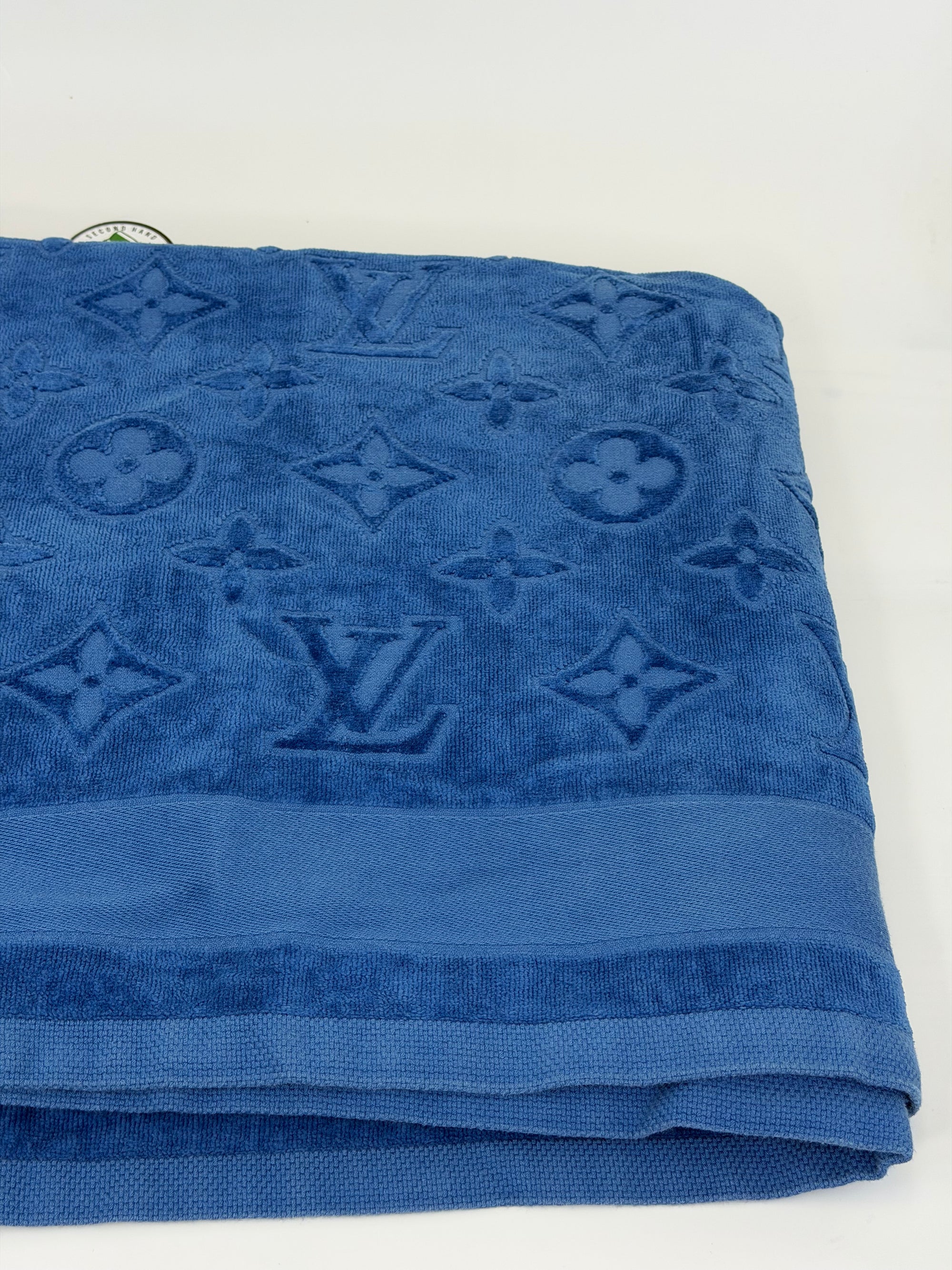 Asciugamano Louis Vuitton blu e bianco