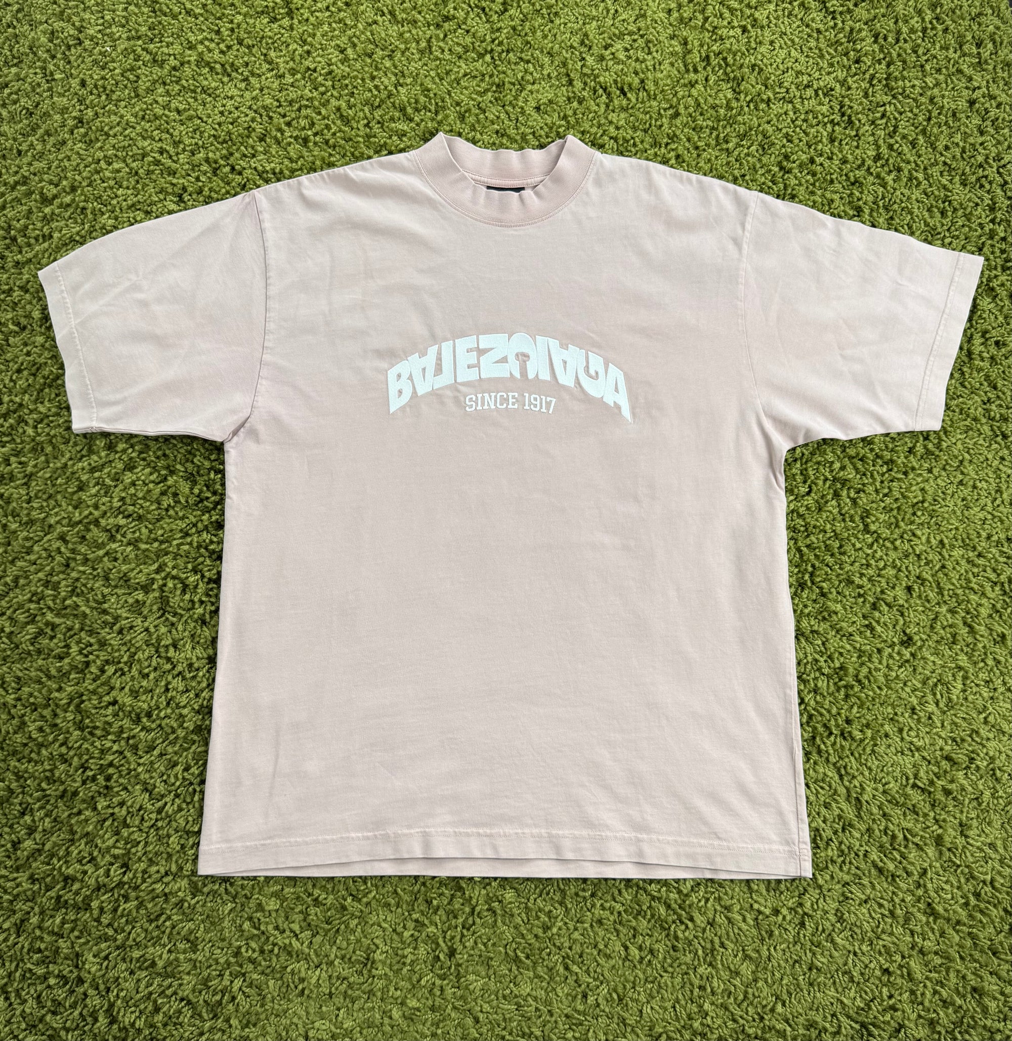 T-Shirt Back Flip Logo Peach Balenciaga Rosa S