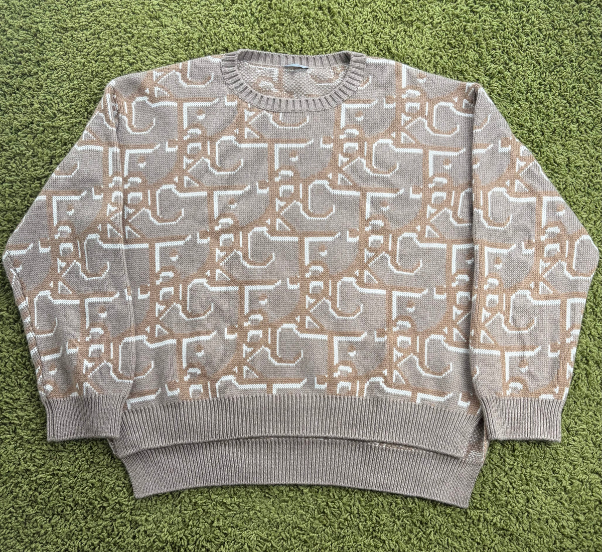 Maglione Christian Dior X Cactus Jack Travis Scott Beige XXL
