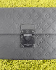 Pochette Louis Vuitton S-Lock in in pelle nera Monogram