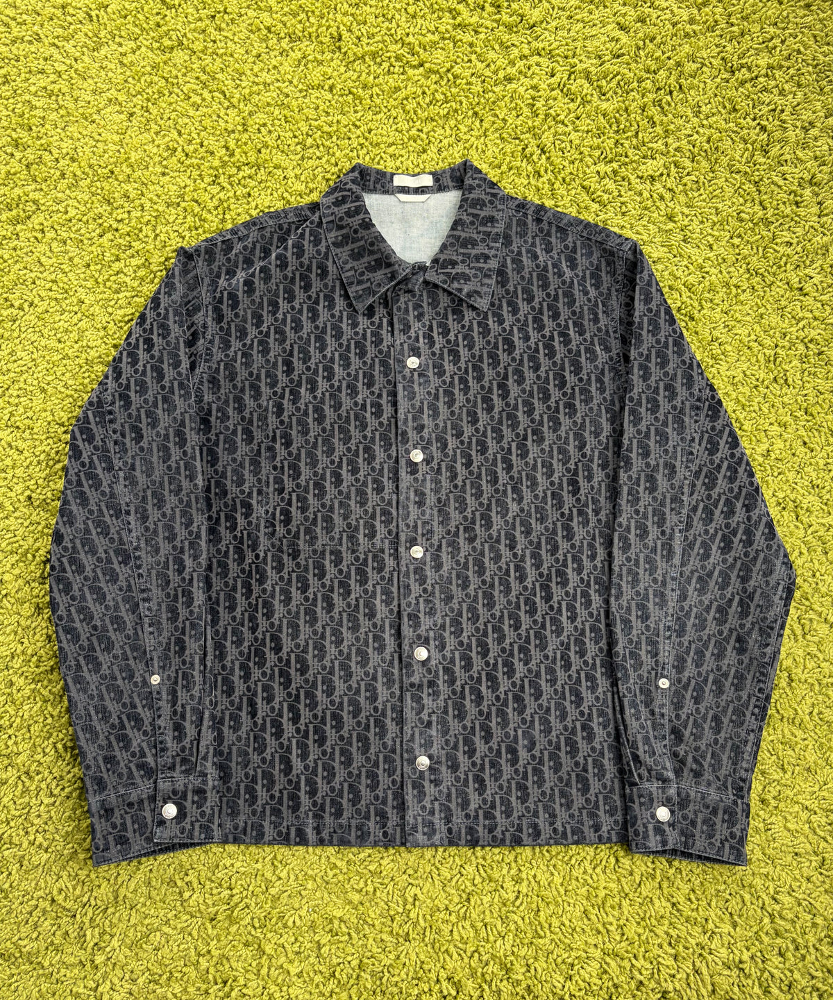 Camicia Christian Dior oblique Blu Navy 46