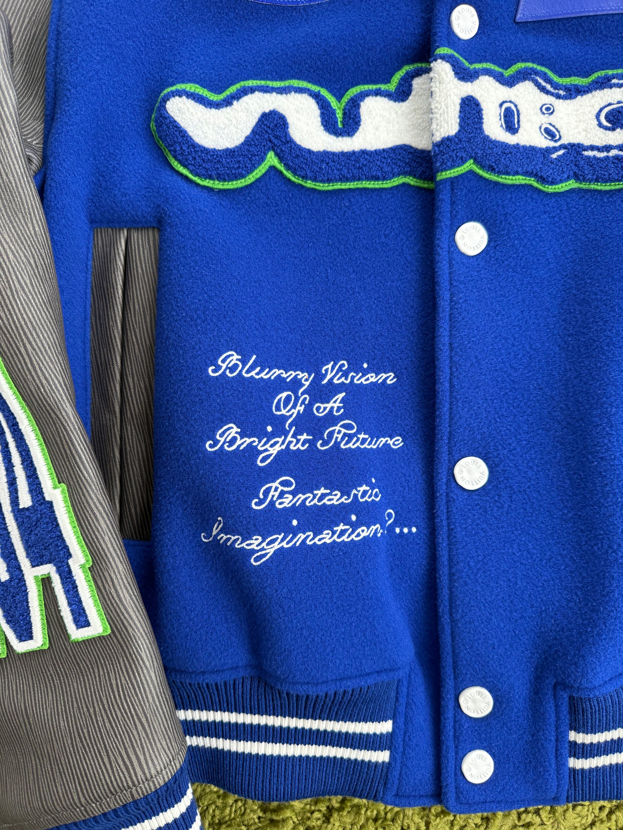 Varsity Blouson Louis Vuitton Blu Multicolor 46