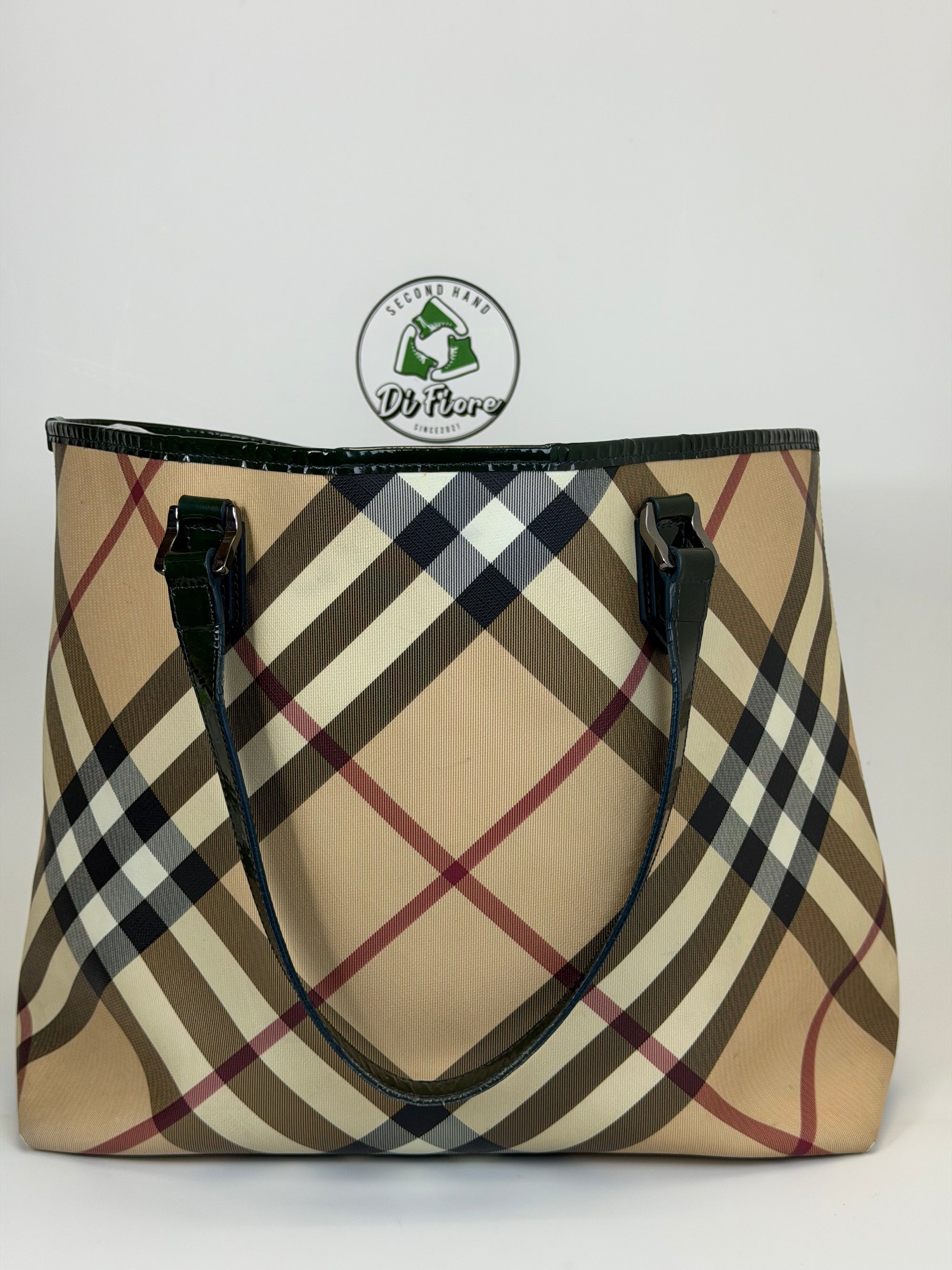 Borsa Burberry beige e verde