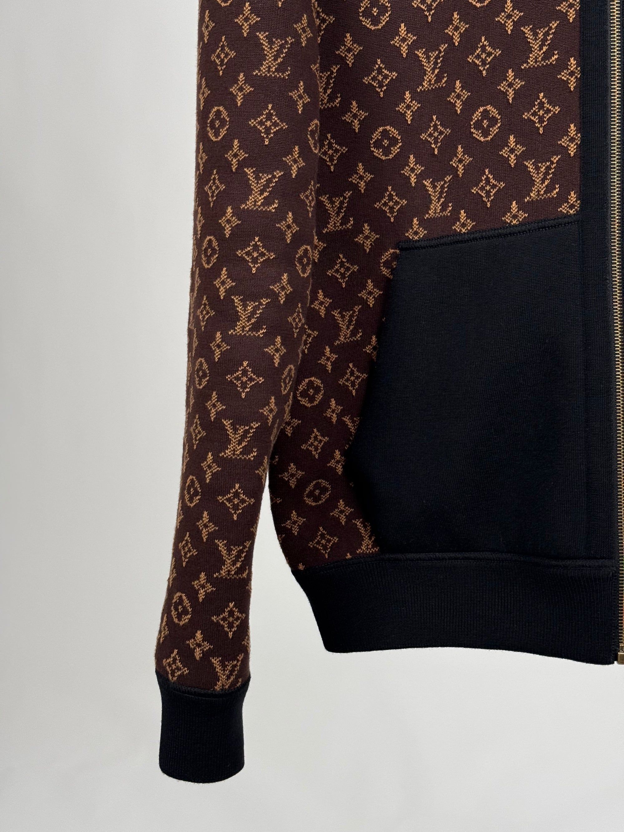 Felpa Louis Vuitton reversibile Size L marrone e nera