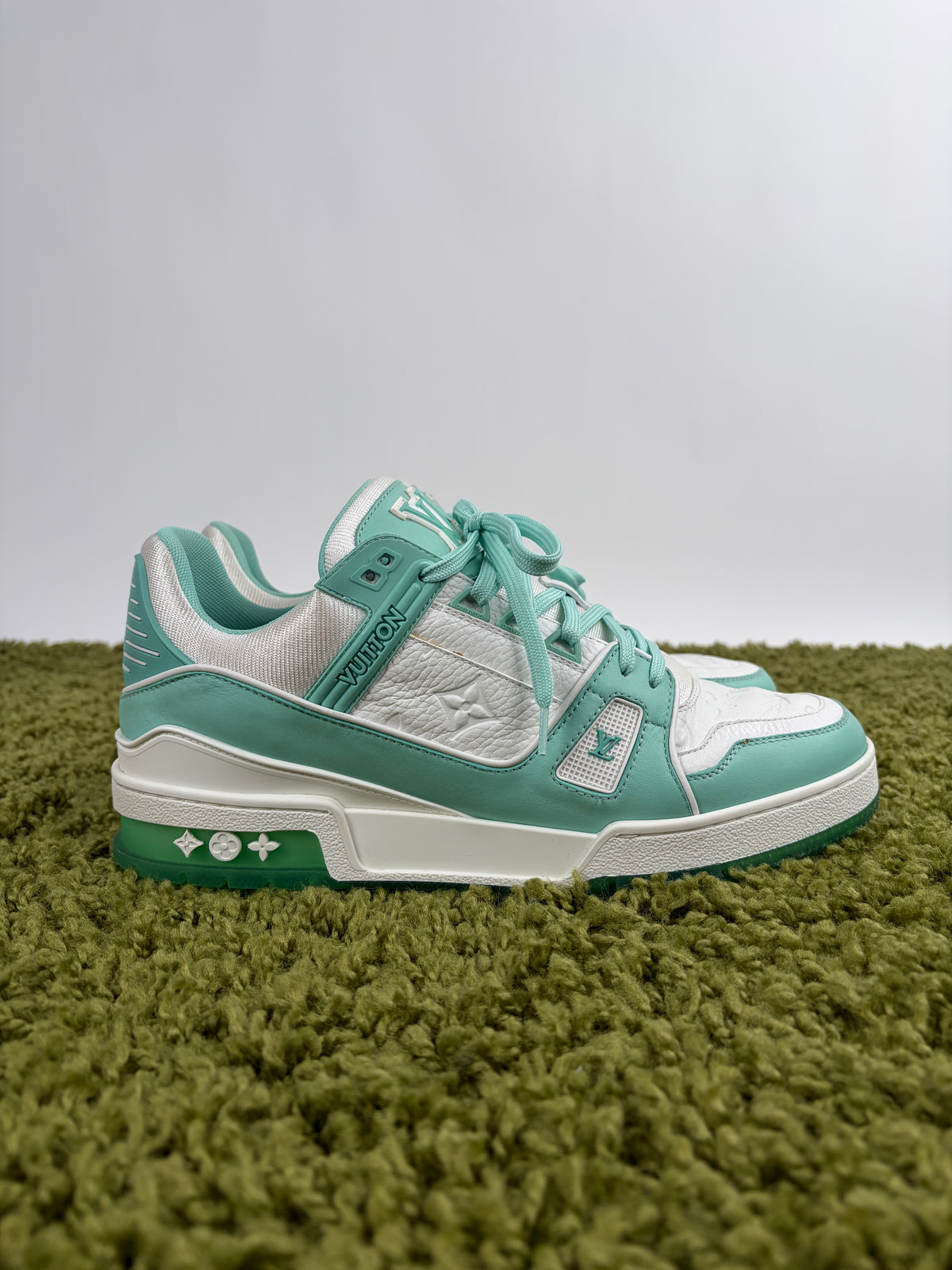 Louis Vuitton Trainer Verde Acqua 7.5