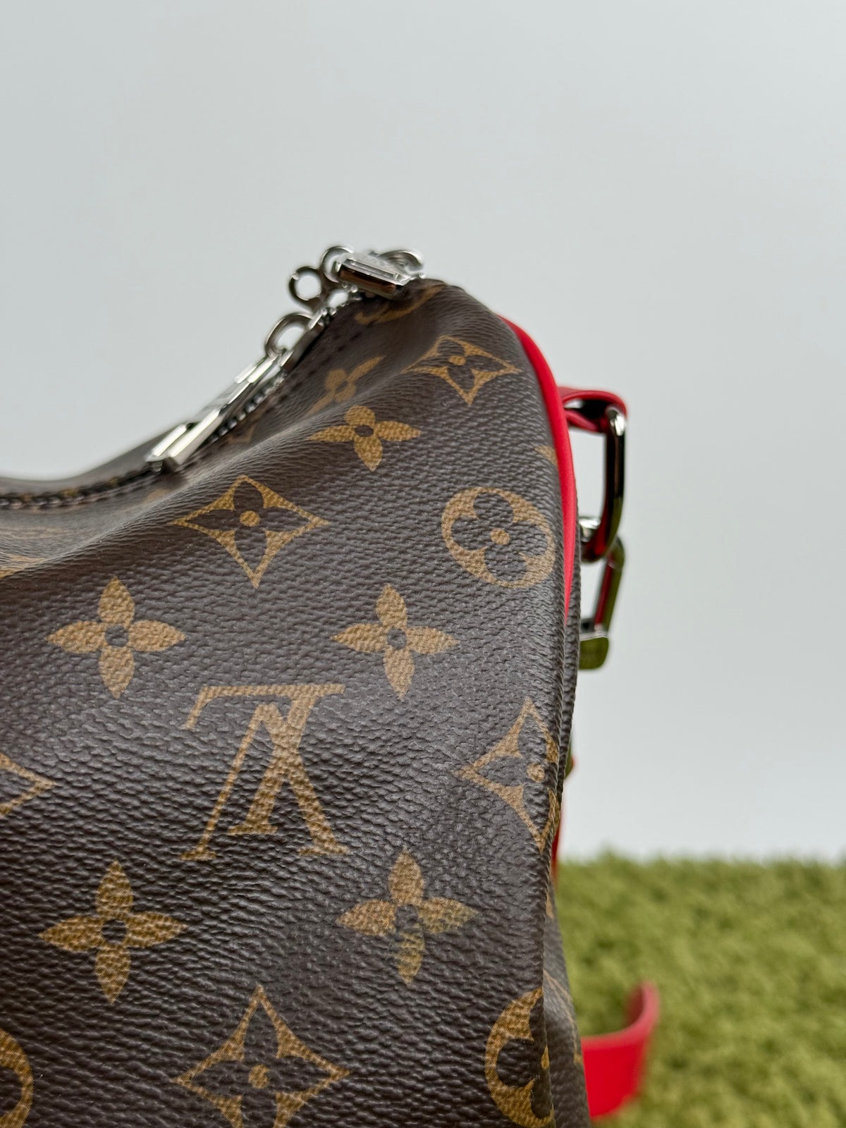 Keepall Bandoulière 45 Louis Vuitton Marrone Rosso