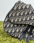 Borsa Saddle Christian Dior In oblique Beige Blu