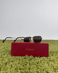 Occhiali da sole Cartier Decor C Classique nero con asta oro