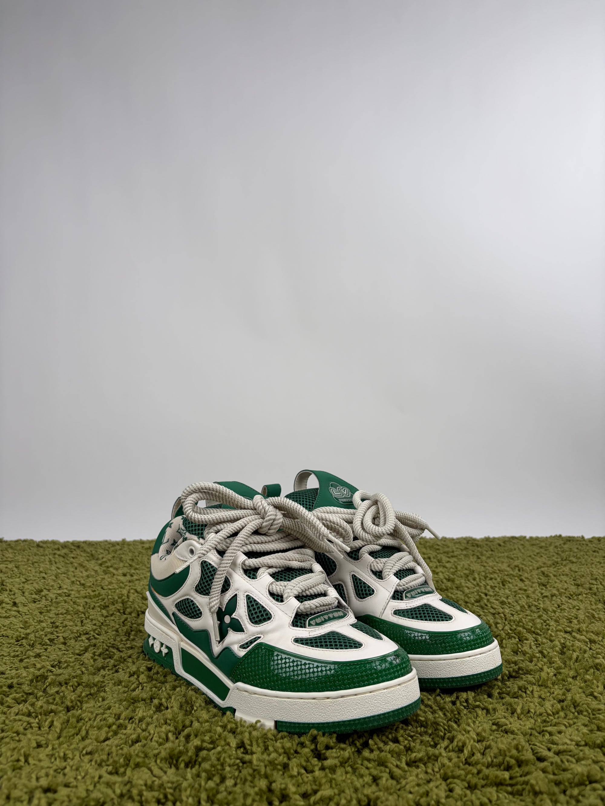 Louis Vuitton skate Size 7.5=41.5 calza 42.5 bianche e verdi