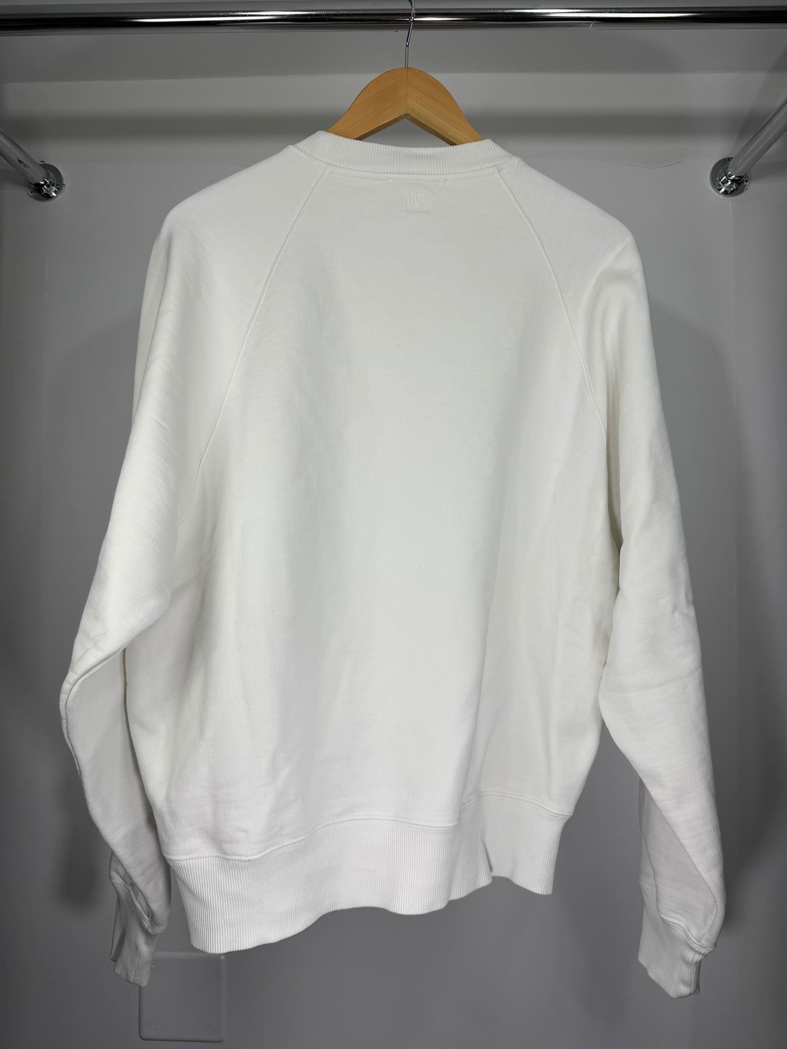 Felpa Ami Size L bianca e rossa