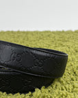 Cintura Gucci nera e argento