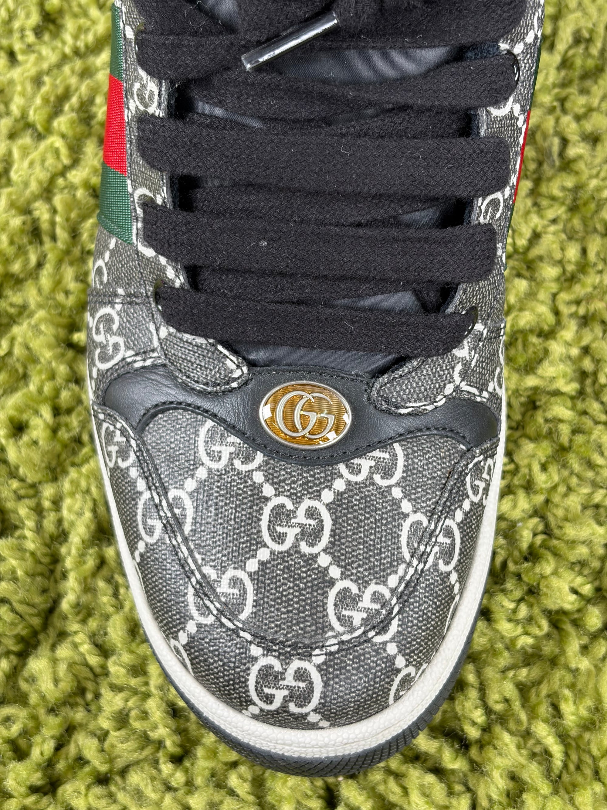 Gucci Ace Size 6.5=40.5 calza 41 nere verdi e rosse