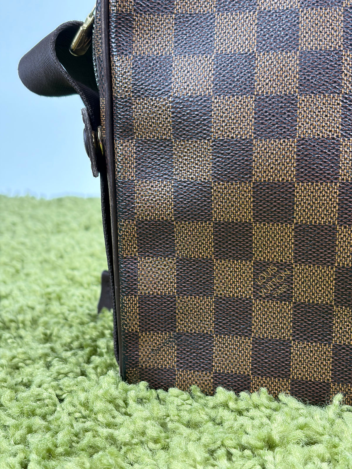 Marsupio Louis Vuitton Olav PM in tela Damier Marrone