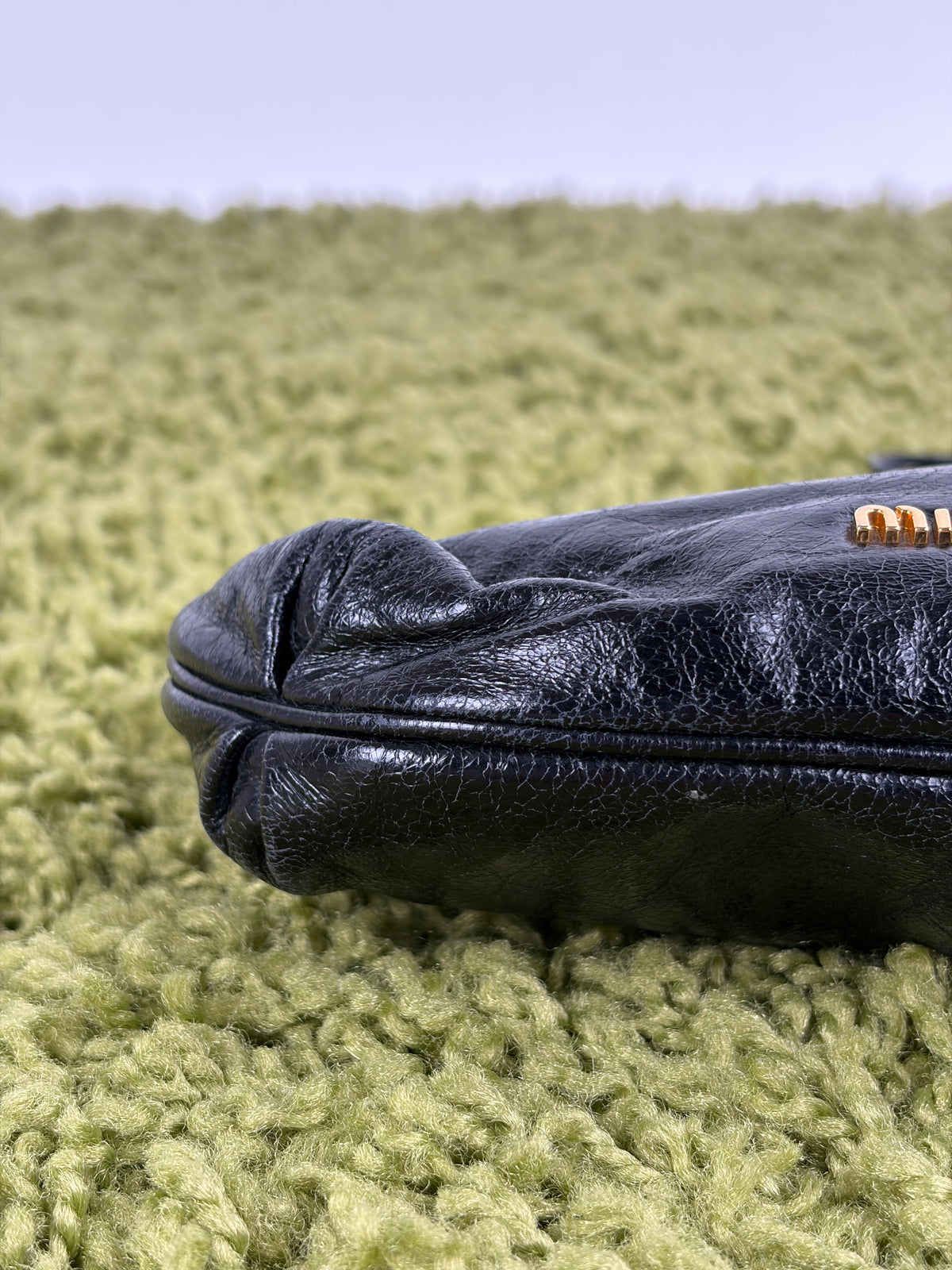 Borsa Miu Miu Pour Accessories Vitello Shine Sac Nera