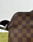 Marsupio Louis Vuitton Olav PM in tela Damier Marrone