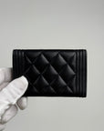 Portacarte à Rabat Boy Chanel Nero