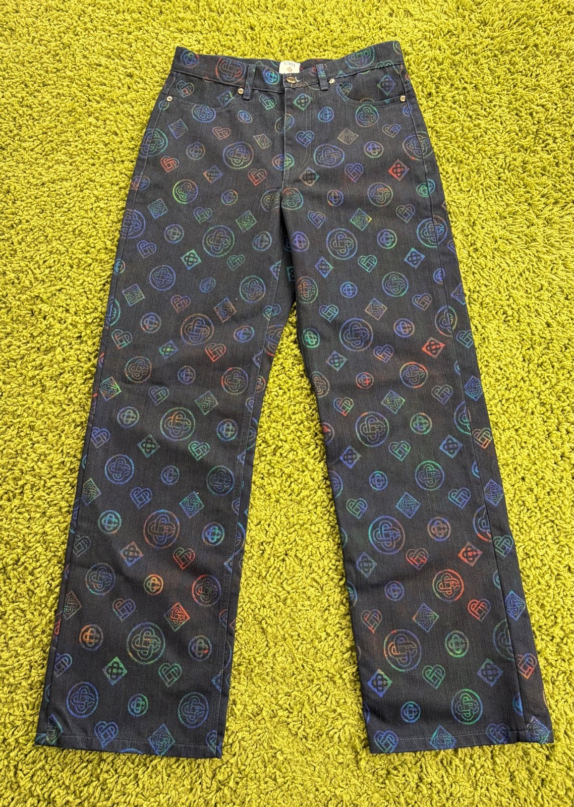 Jeans Casablanca Heatmap Monogram In Denim Multicolor 30 - Second Hand Di Fiore