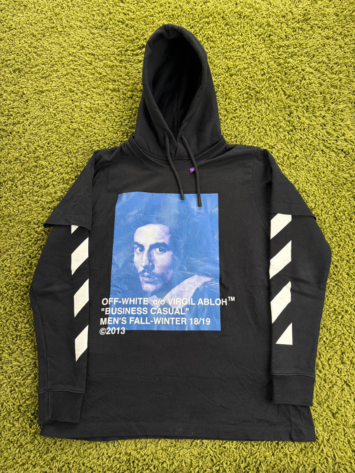 Felpa Off-White Nera Diag Bernini Multicolor XS