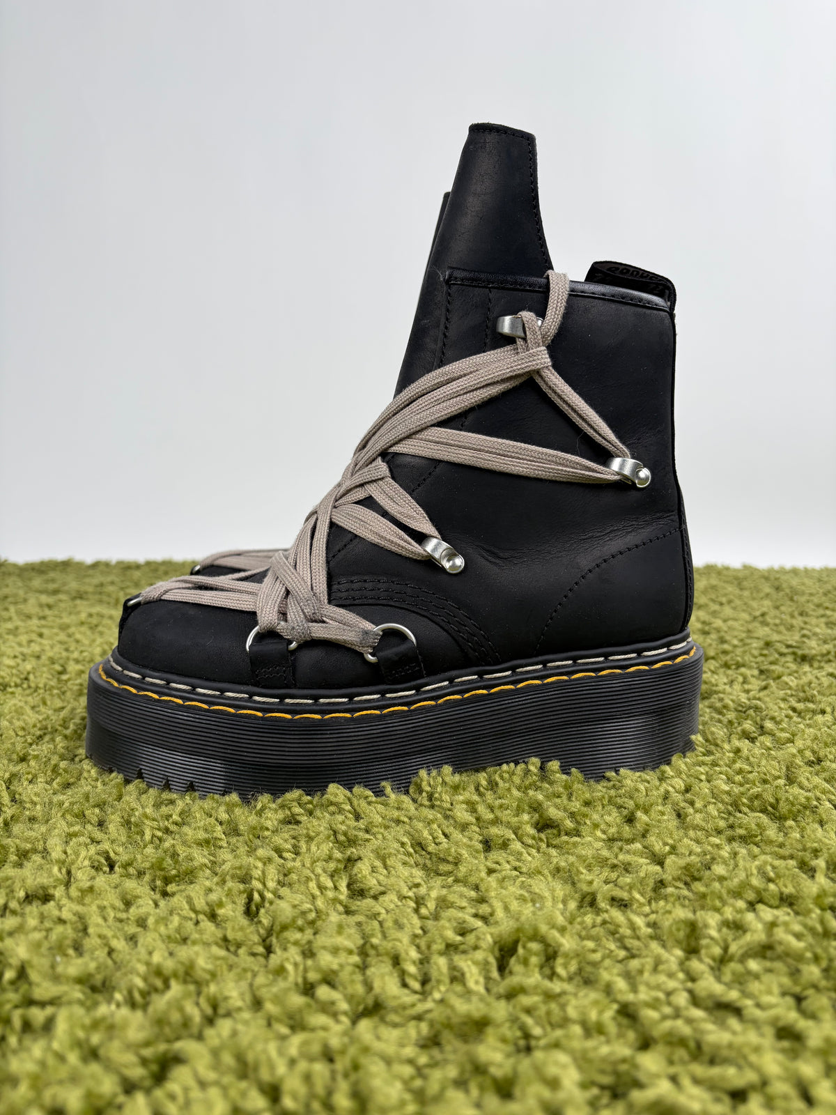 Stivaki Rick Owens X Dr Martens Megalace Nero 37