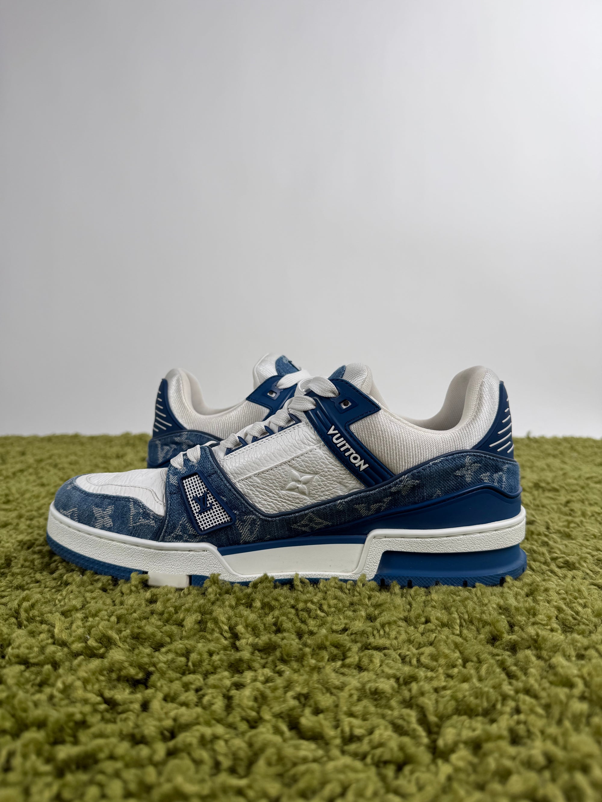 Louis Vuitton Trainer In Denim Blu 8