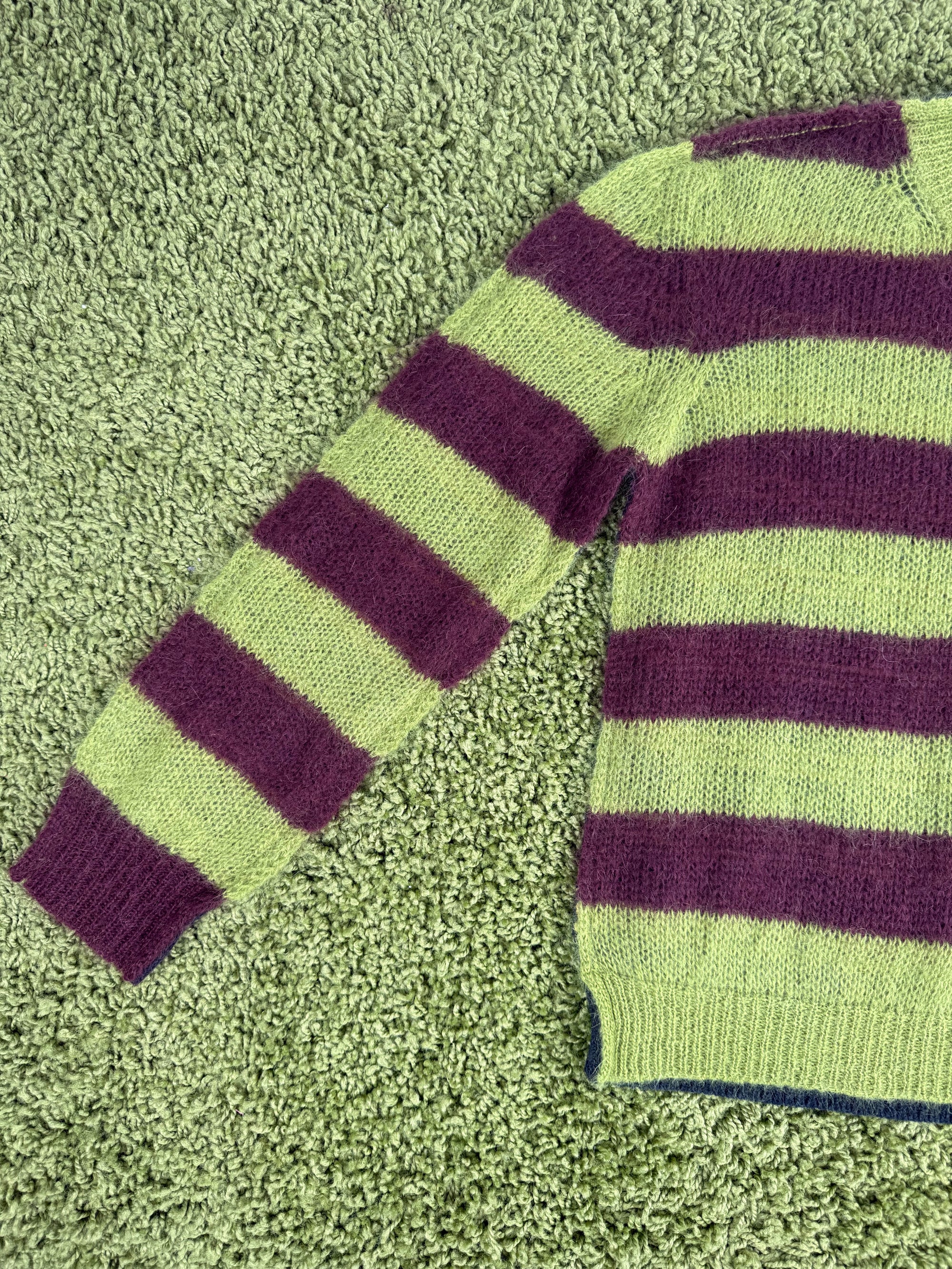 Maglione a Righe Marni Verde Nero 48