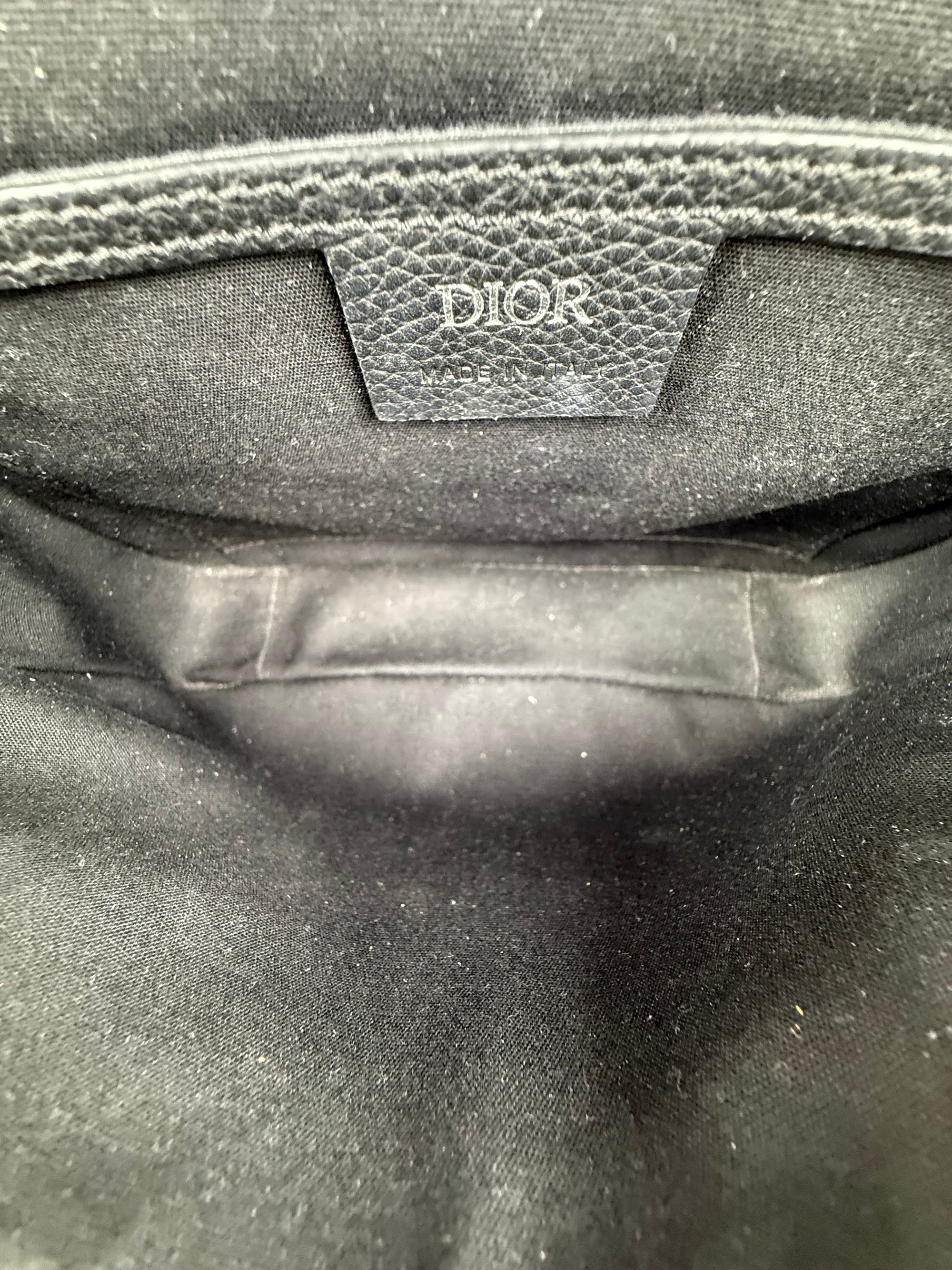 Borsa a tracolla piccola saddle Christian Dior Nero