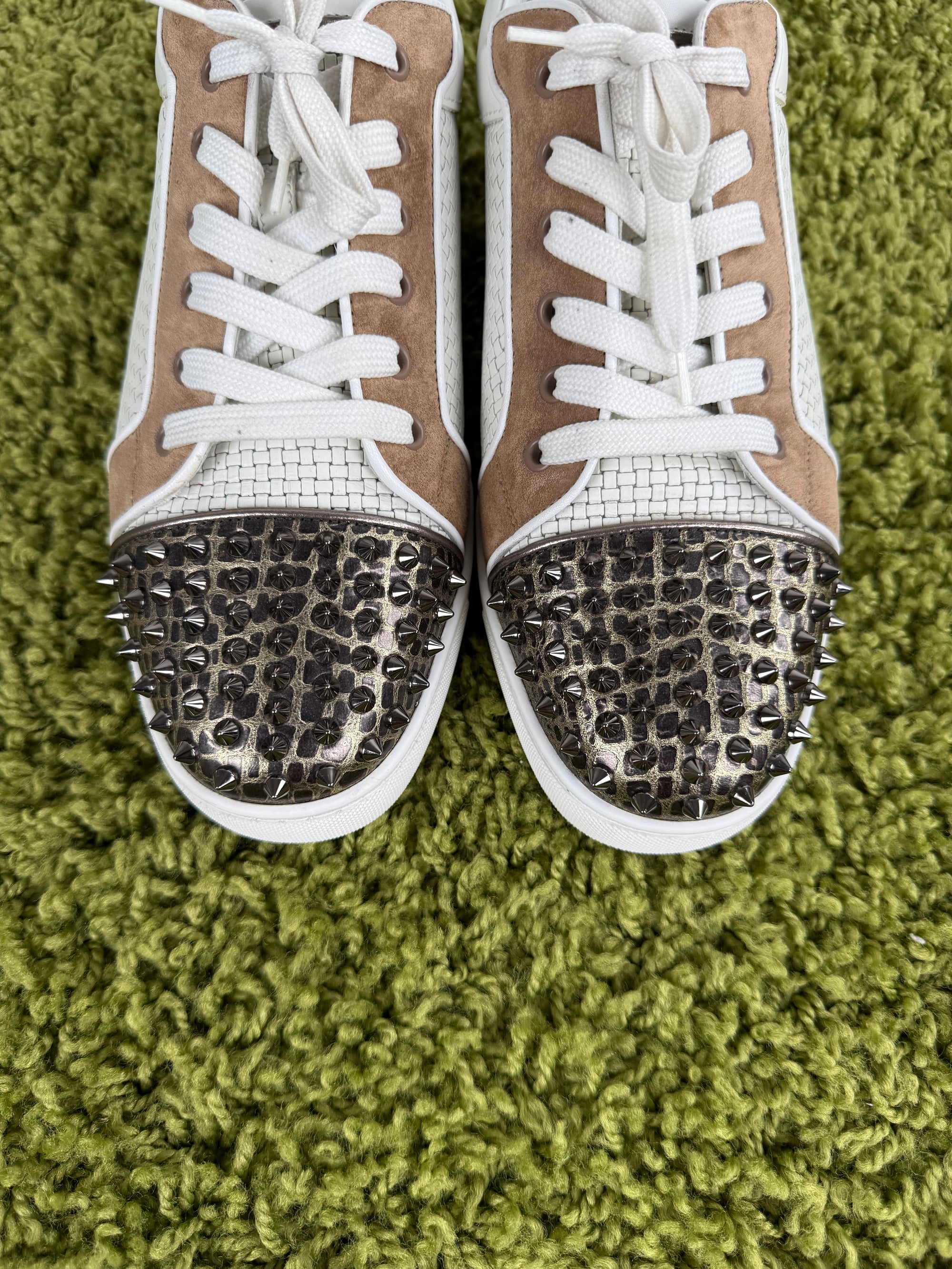 Christian Louboutin Spikes Bianco multicolor 43