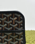 Pochette Goyard Jouvence MM in tela Goyardine Nera