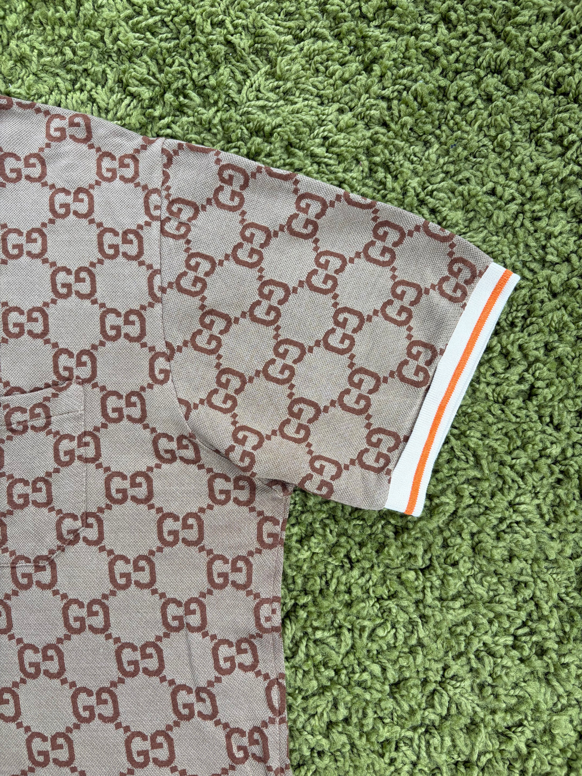 Polo Gucci in jacquard Beige XXL