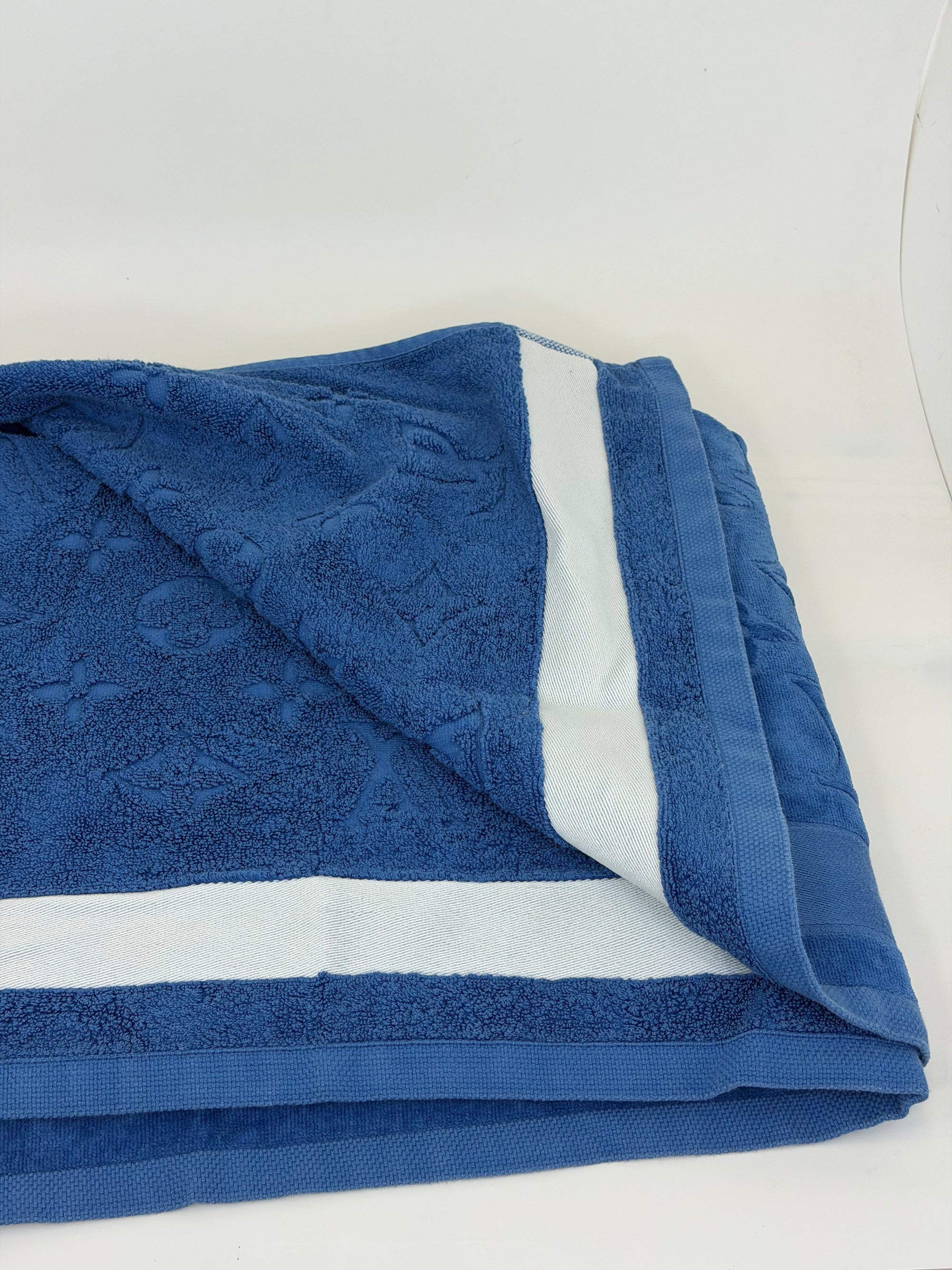 Asciugamano Louis Vuitton blu e bianco