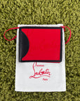 Portafoglio Louboutin nero e rosso