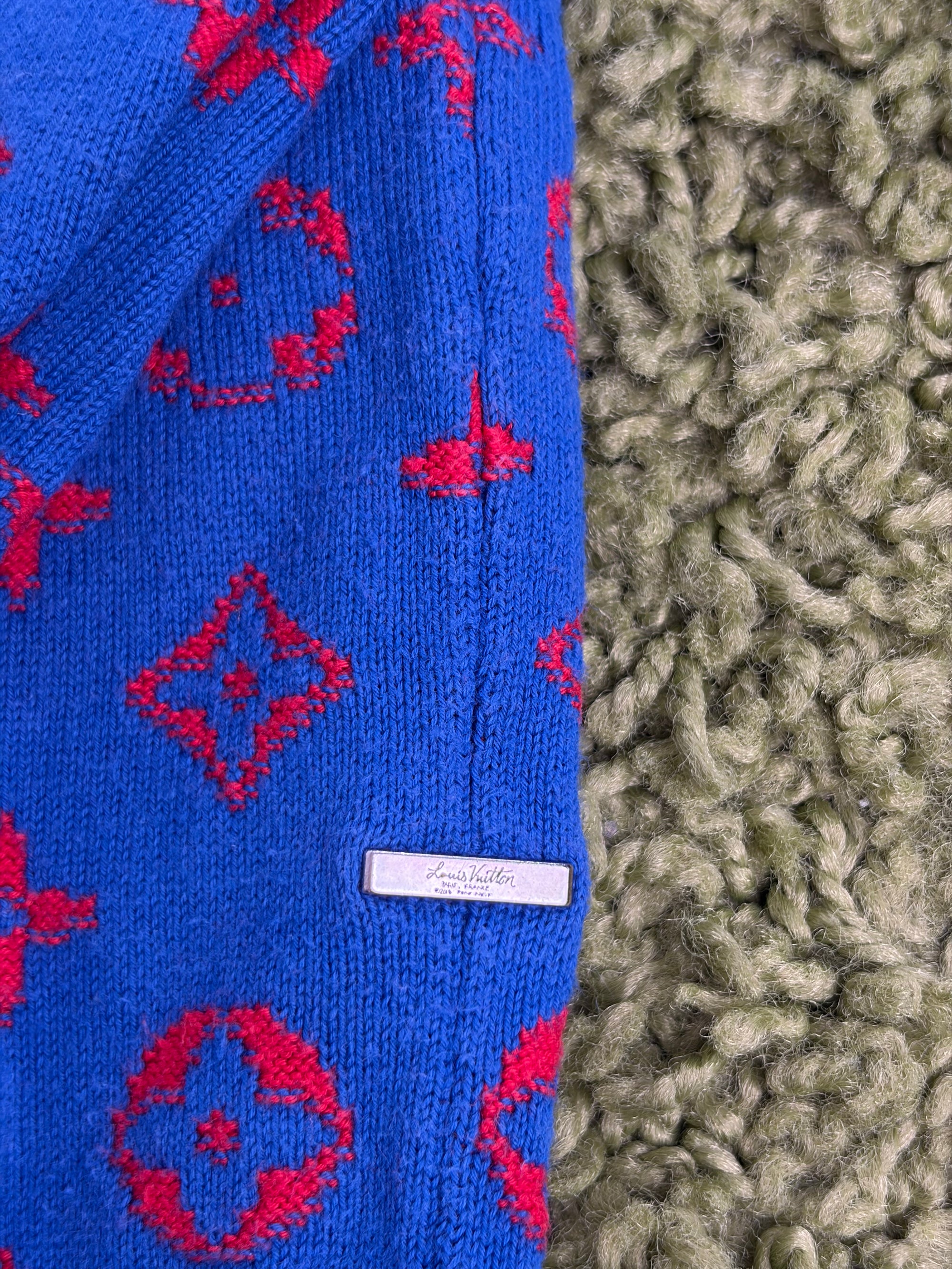 Felpa Louis Vuitton Size M blu e rossa