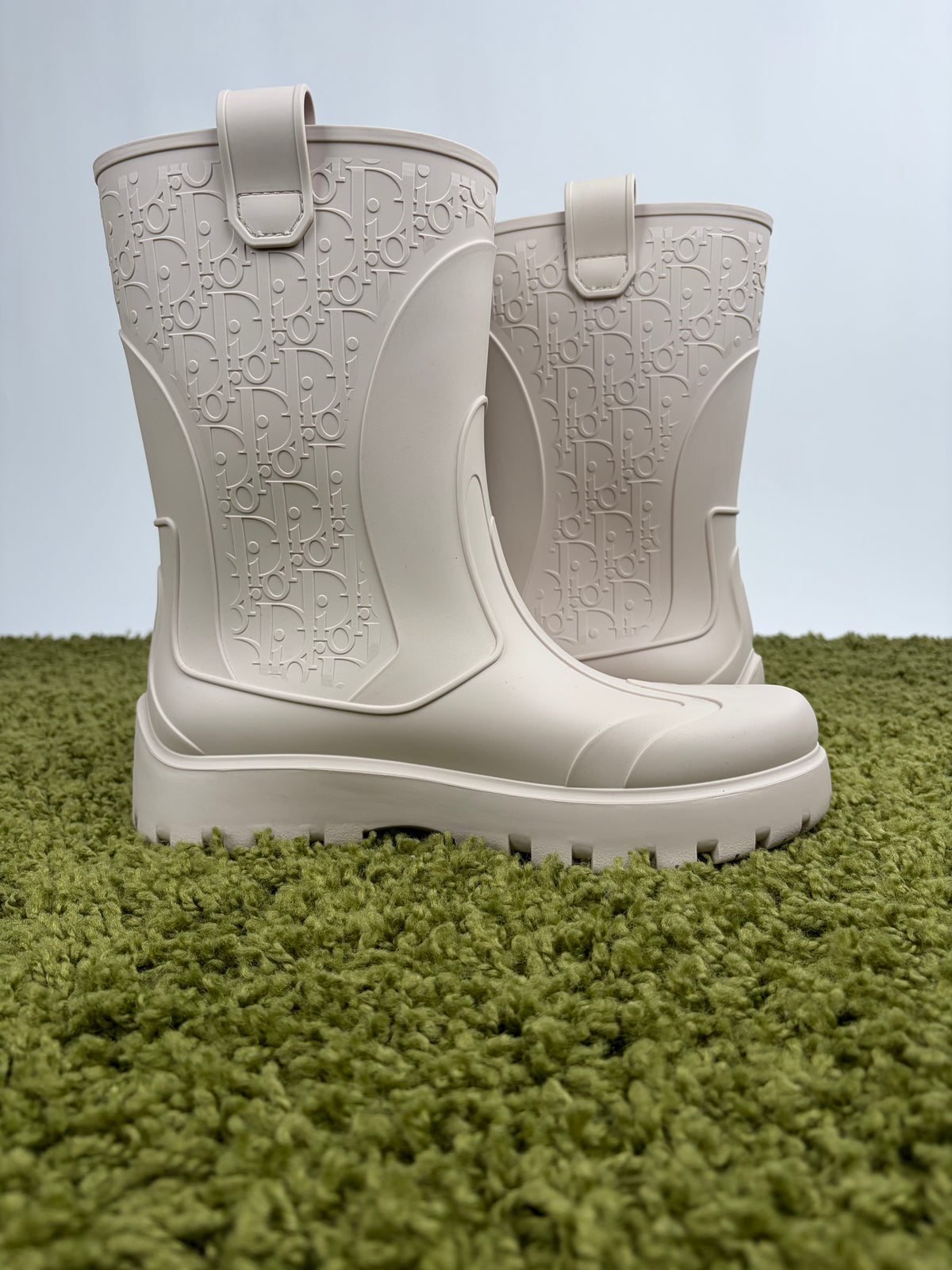 Stivali da pioggia Garden Christian Dior in gomma Beige