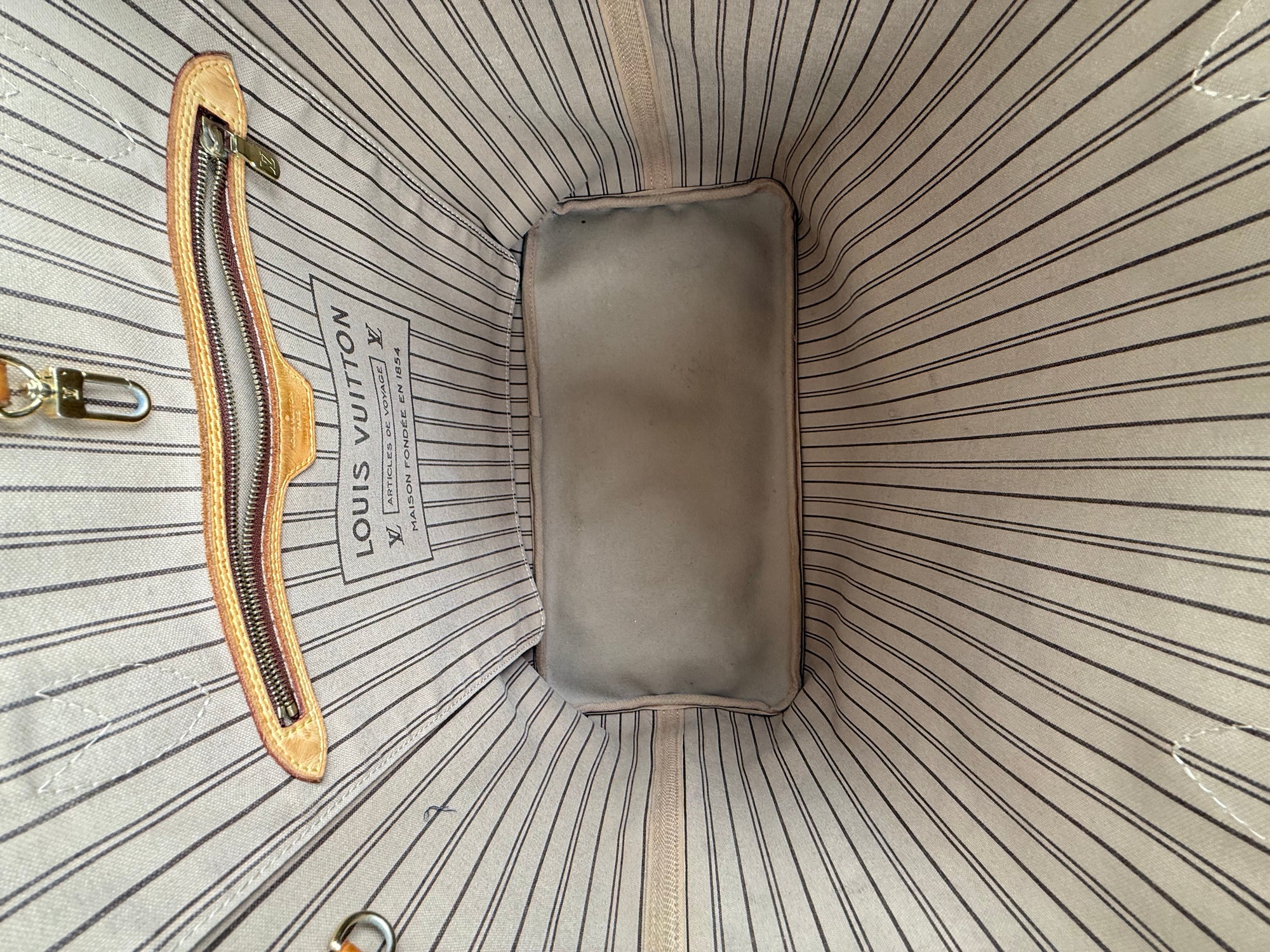 Borsa Neverfull MM monogram Louis Vuitton Marrone