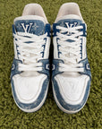 Louis Vuitton Trainer In Denim Blu 7.5