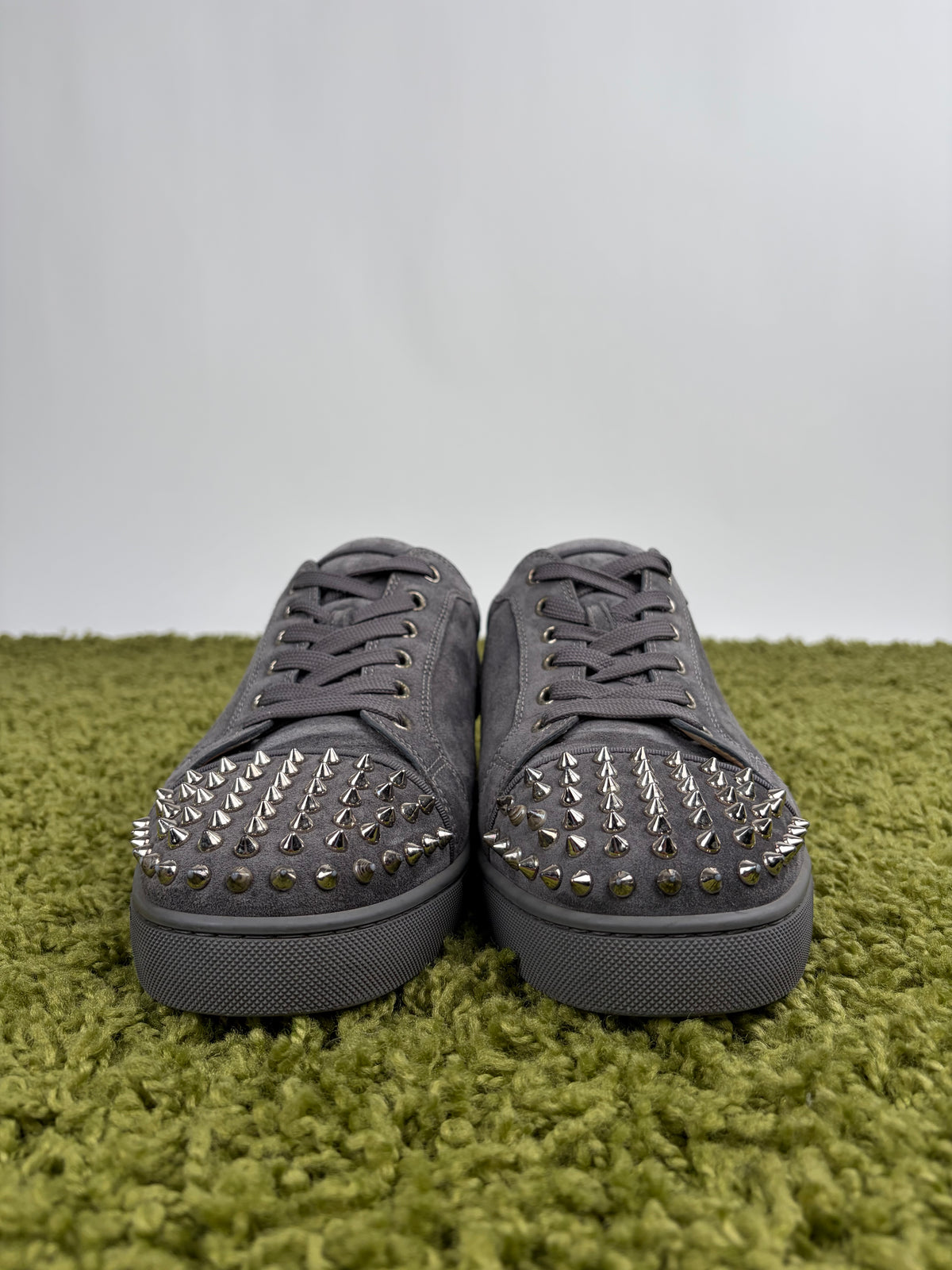 Christian Louboutin Spikes Low Grigio 45