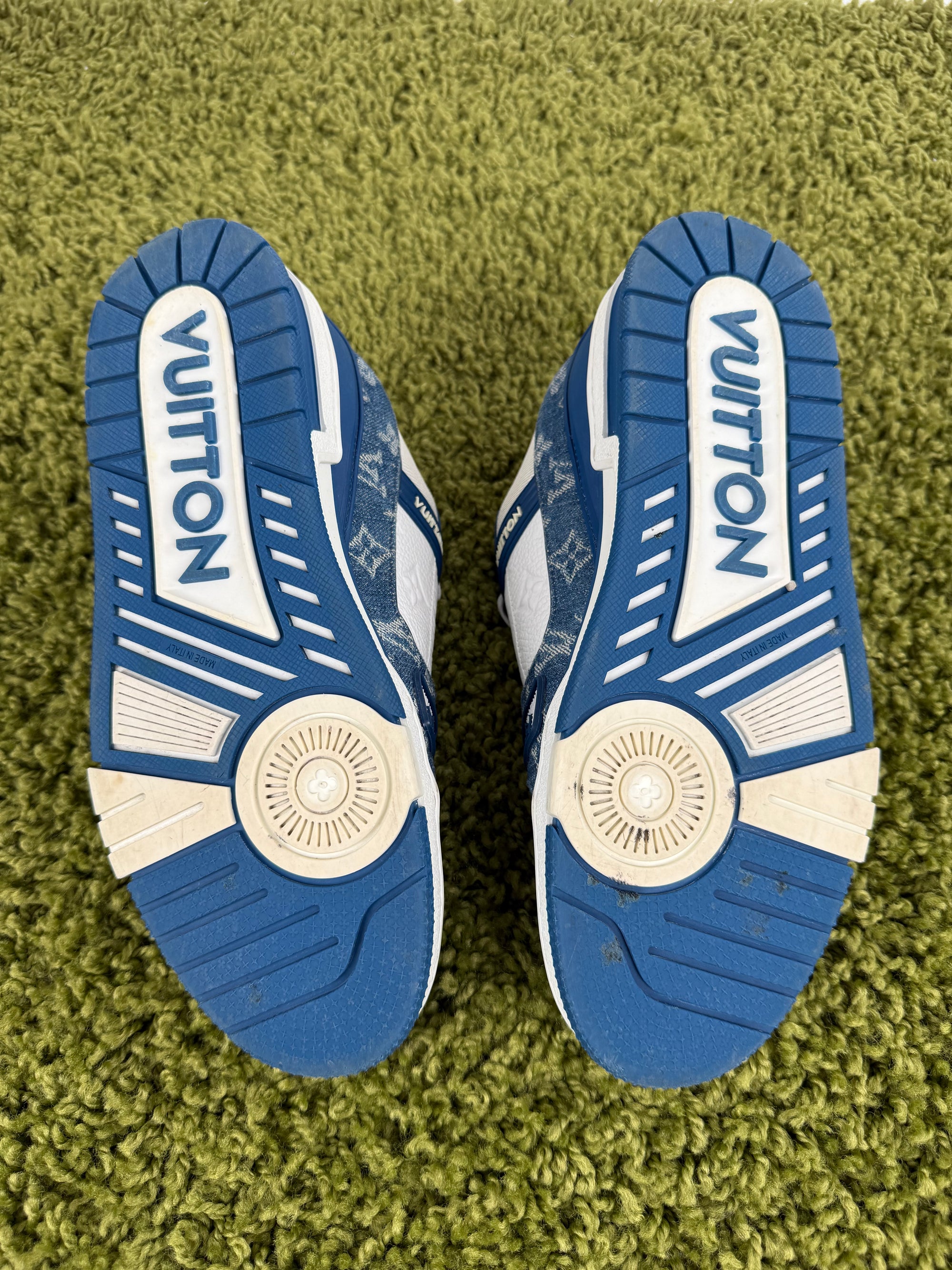 Louis Vuitton Trainer in denim Blu 8