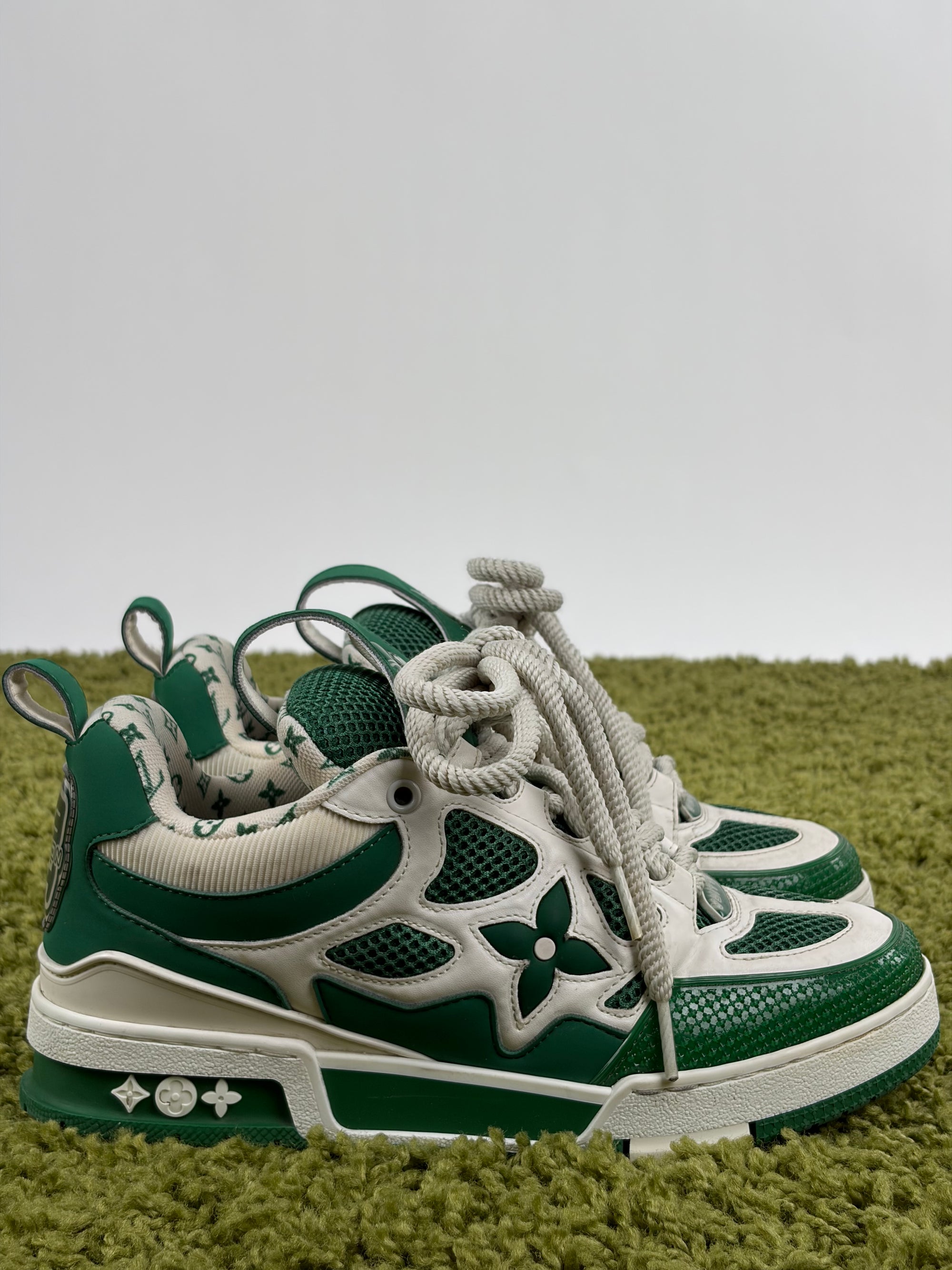 Louis vuitton skate Size 5.5=39.5 calza 40.5 bianca e verde