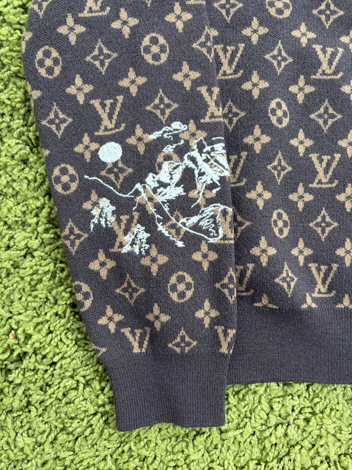 Maglione Louis Vuitton Monogram Marrone S