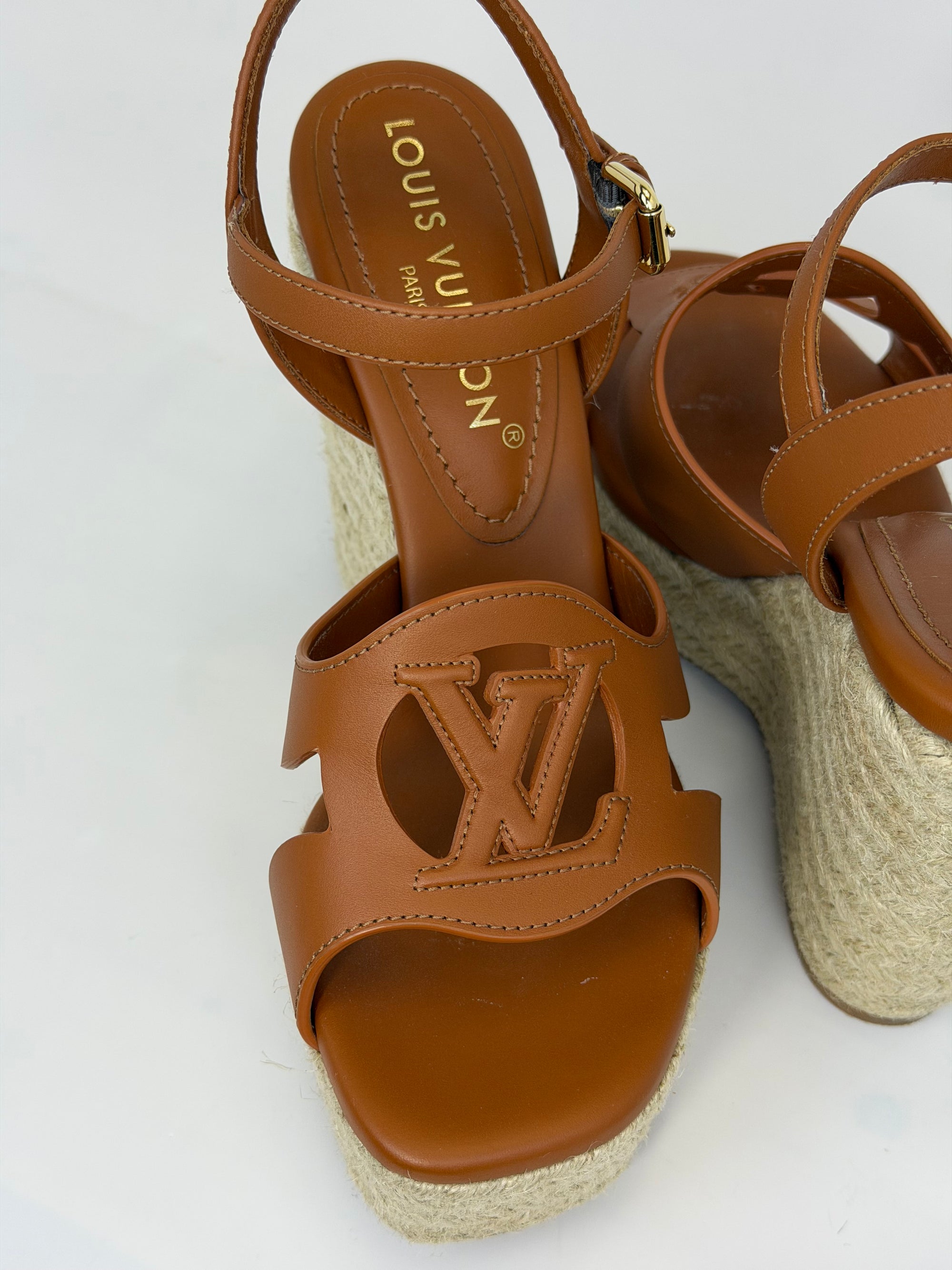 Tacco Louis Vuitton Size 38 marrone e beige